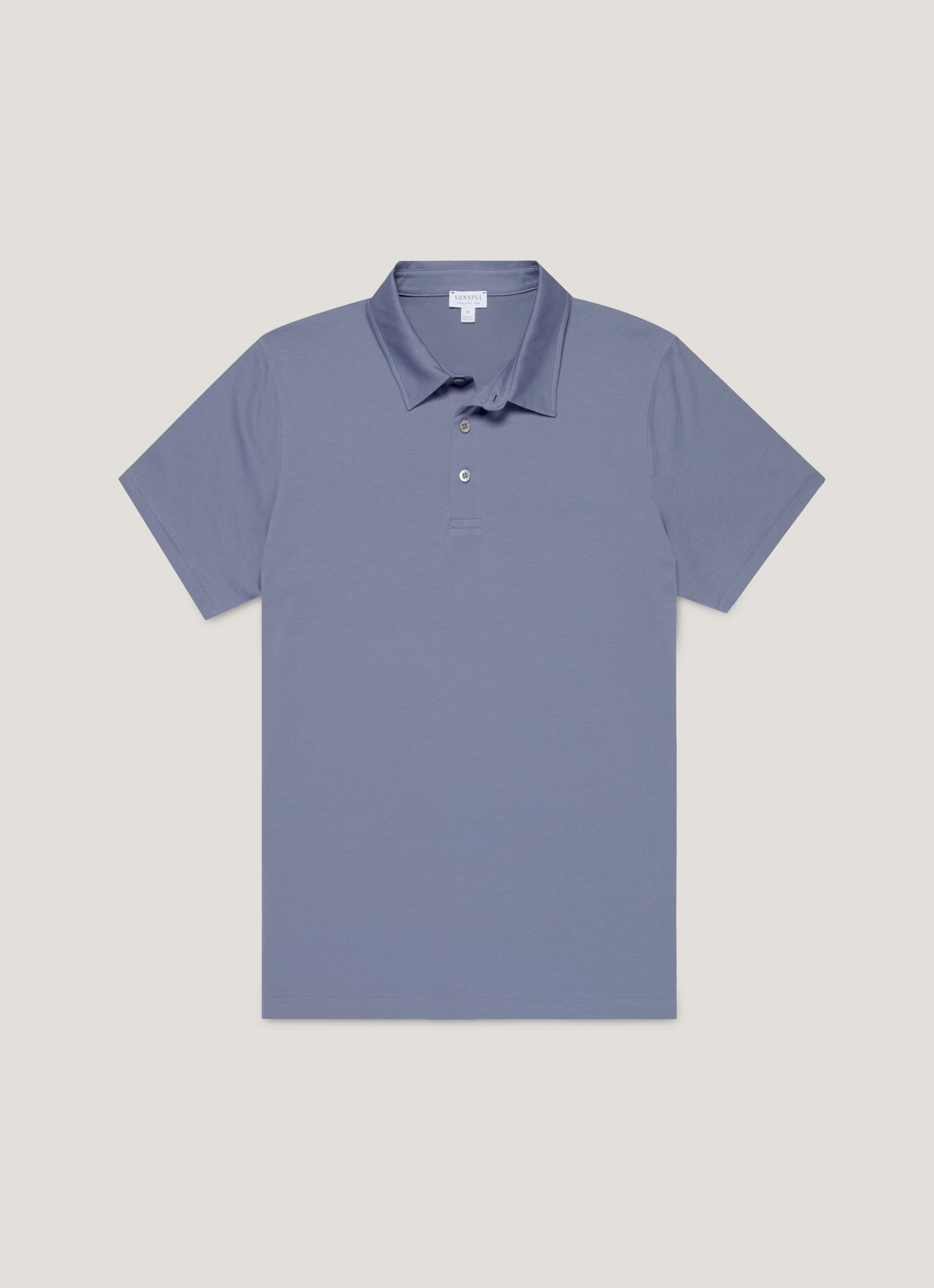 Men's Classic Jersey Polo Shirt in Selvedge Blue Street Trend