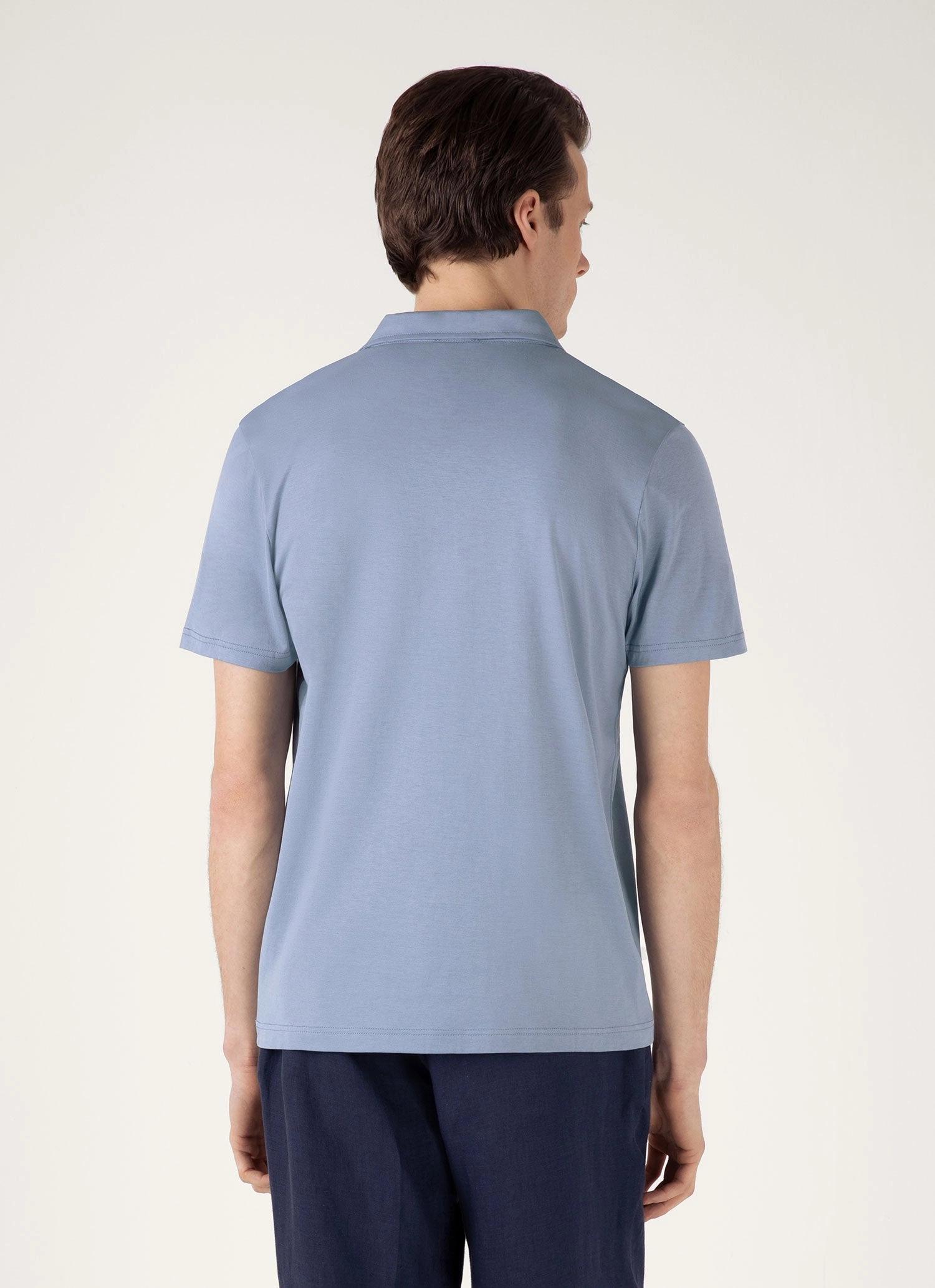 Men's Classic Jersey Polo Shirt in Vintage Blue Trend Vibes