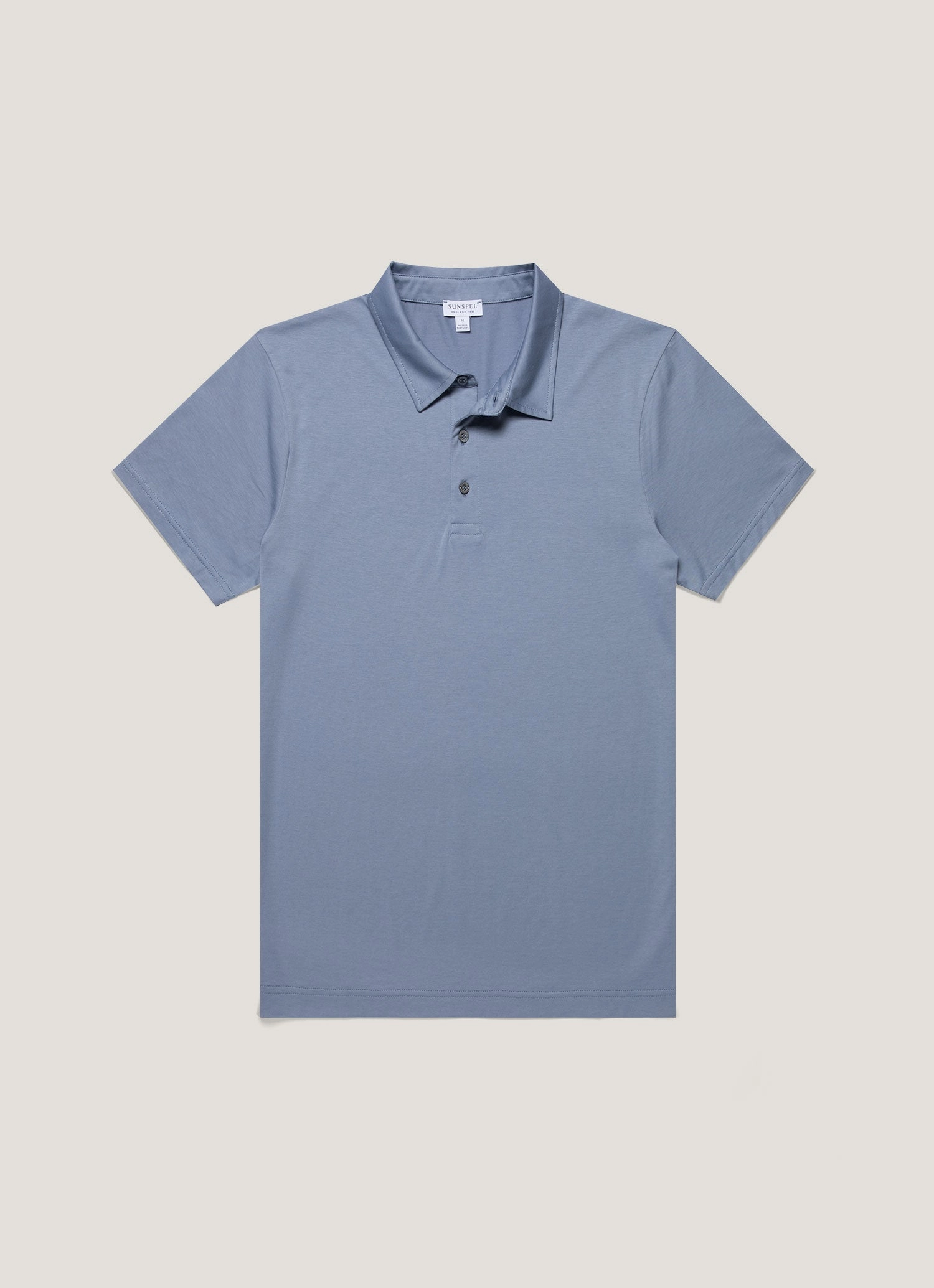 Men's Classic Jersey Polo Shirt in Vintage Blue Daily Style Ready