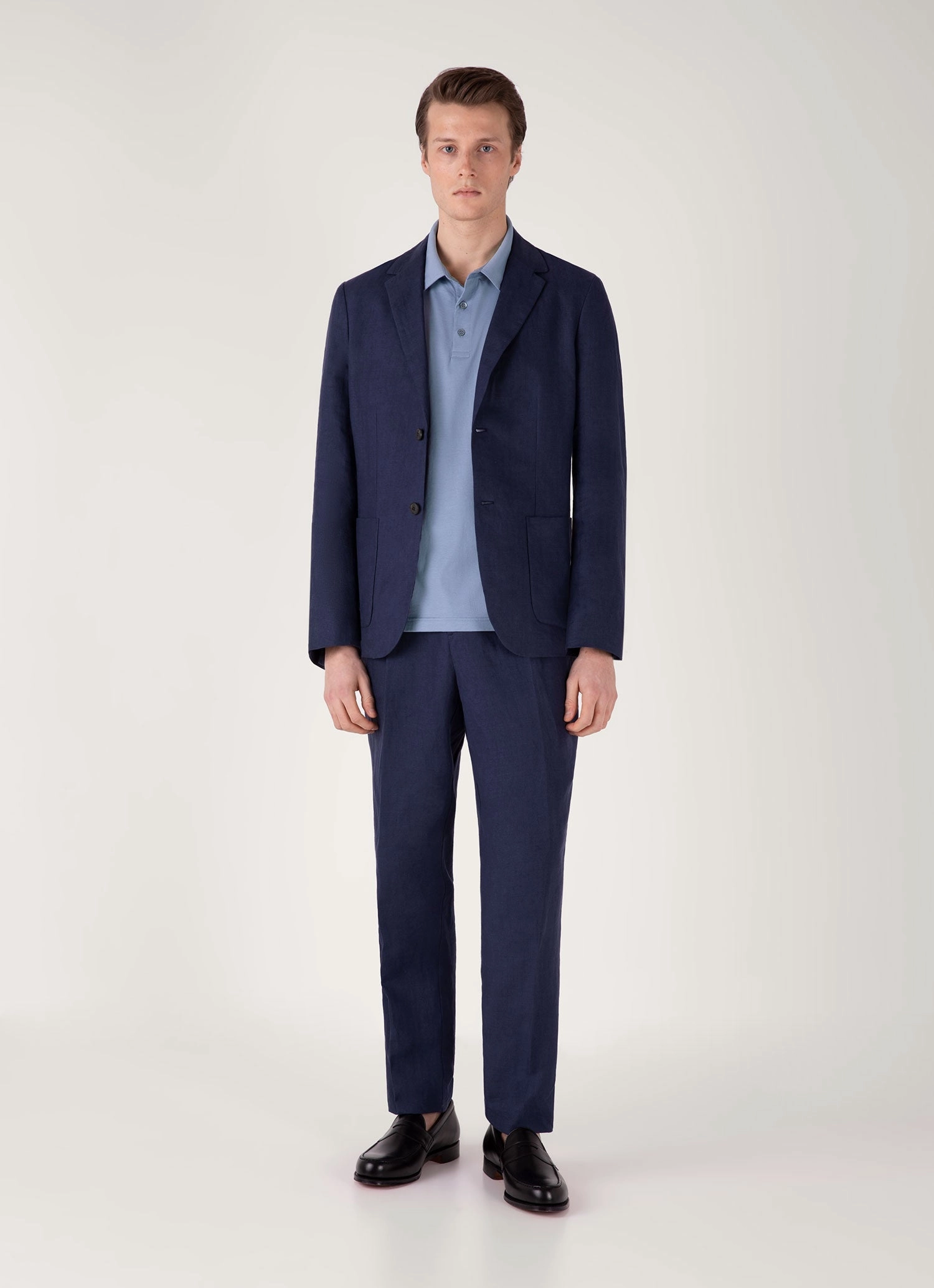 Men's Classic Jersey Polo Shirt in Vintage Blue Trend Vibes