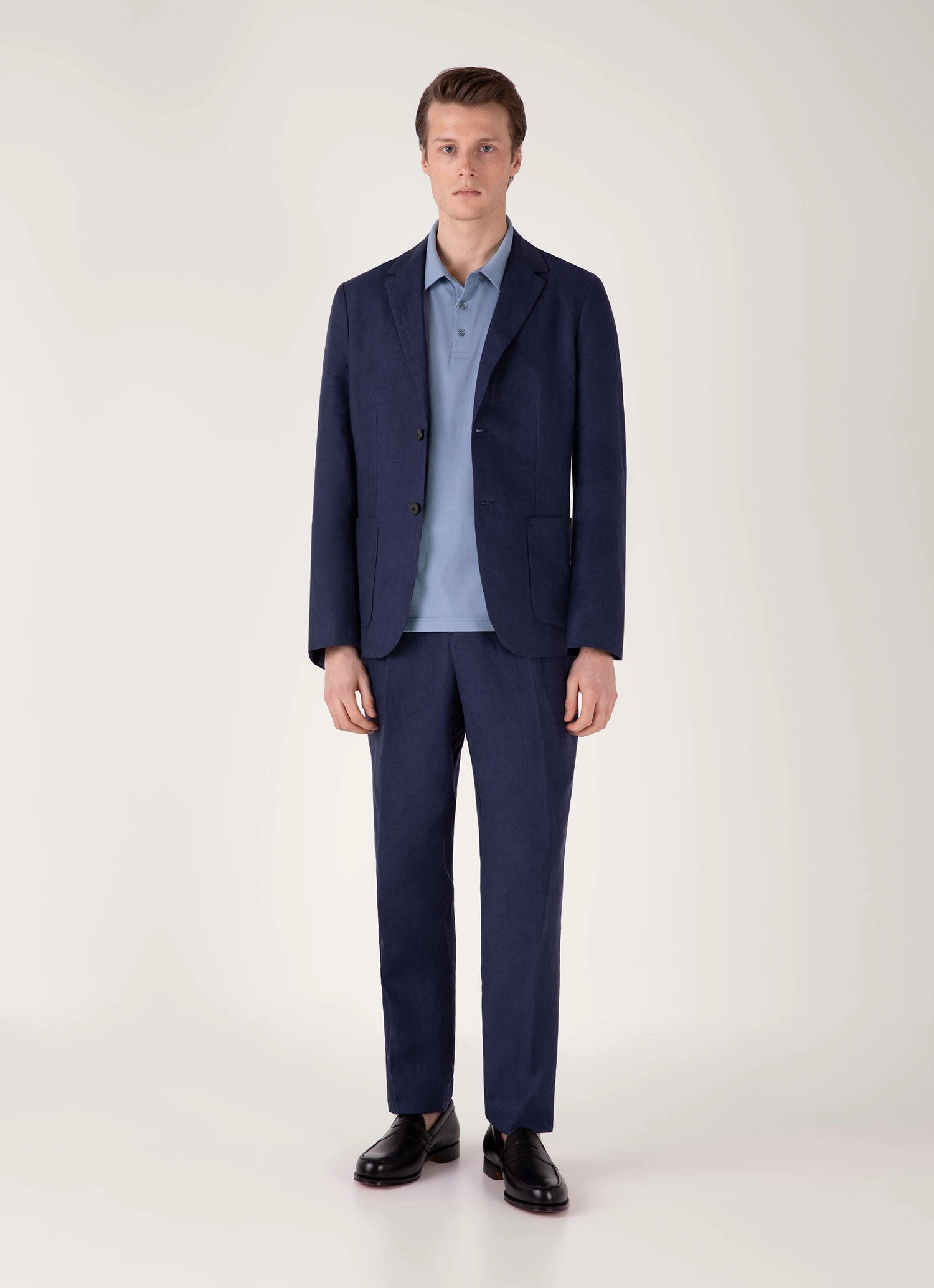 Men's Classic Jersey Polo Shirt in Vintage Blue Trend Vibes