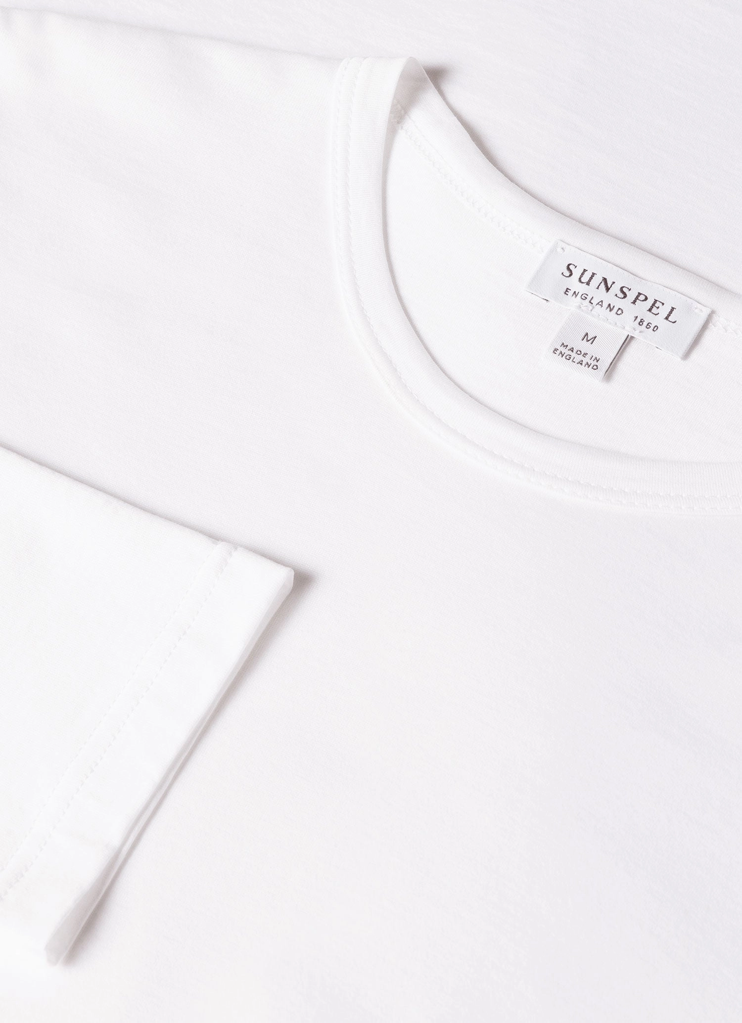 Men's Classic Long Sleeve T-shirt in White Modern Design Weekend