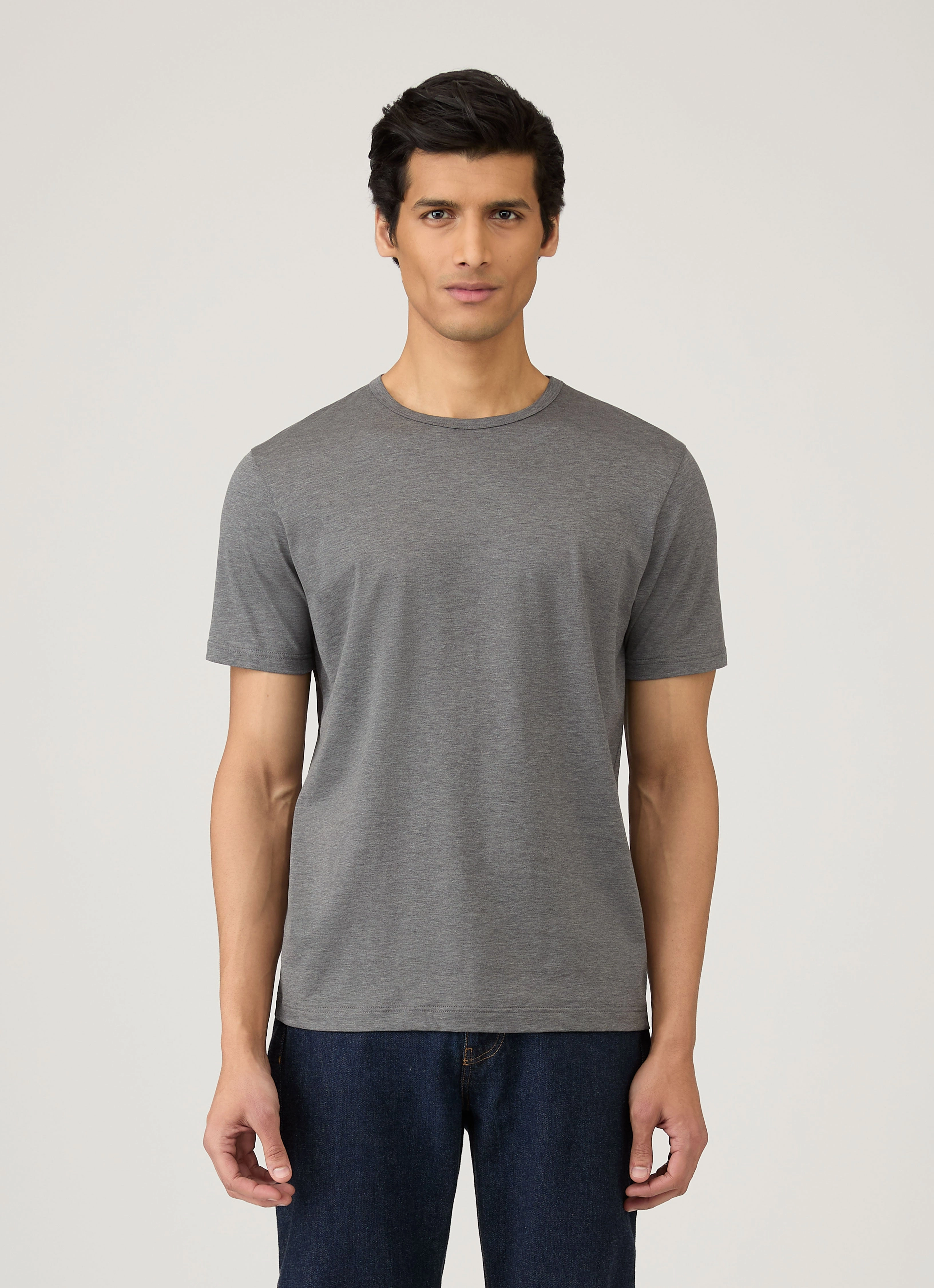 Men's Classic T-shirt in Charcoal Melange Active Choice