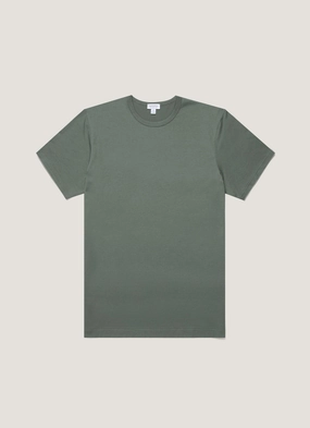 Men's Classic T-shirt in Dusk Green Relax Trend Style