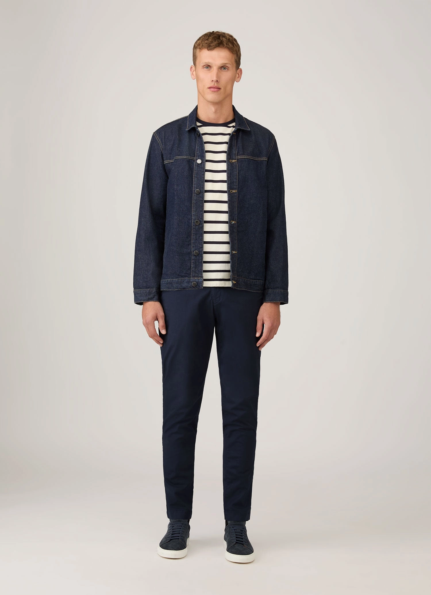 Men's Classic T-shirt in Ecru/Navy Breton Stripe Classic Gear