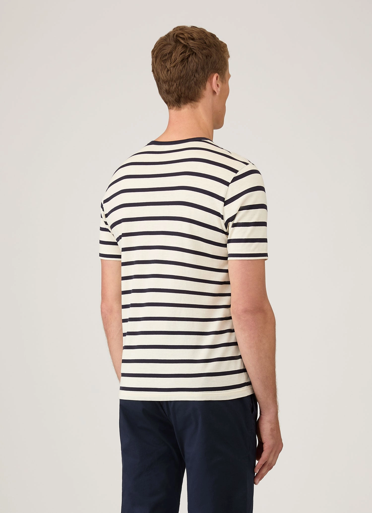 Men's Classic T-shirt in Ecru/Navy Breton Stripe Classic Gear