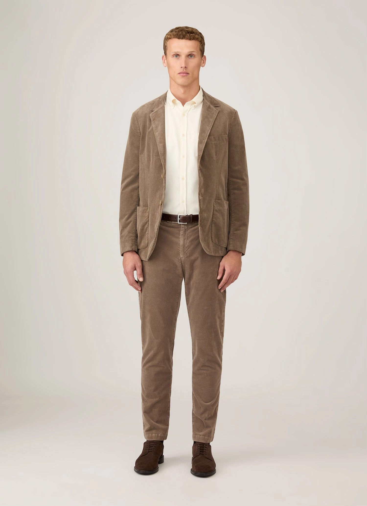 Men's Corduroy Blazer in Bark Casual Layering