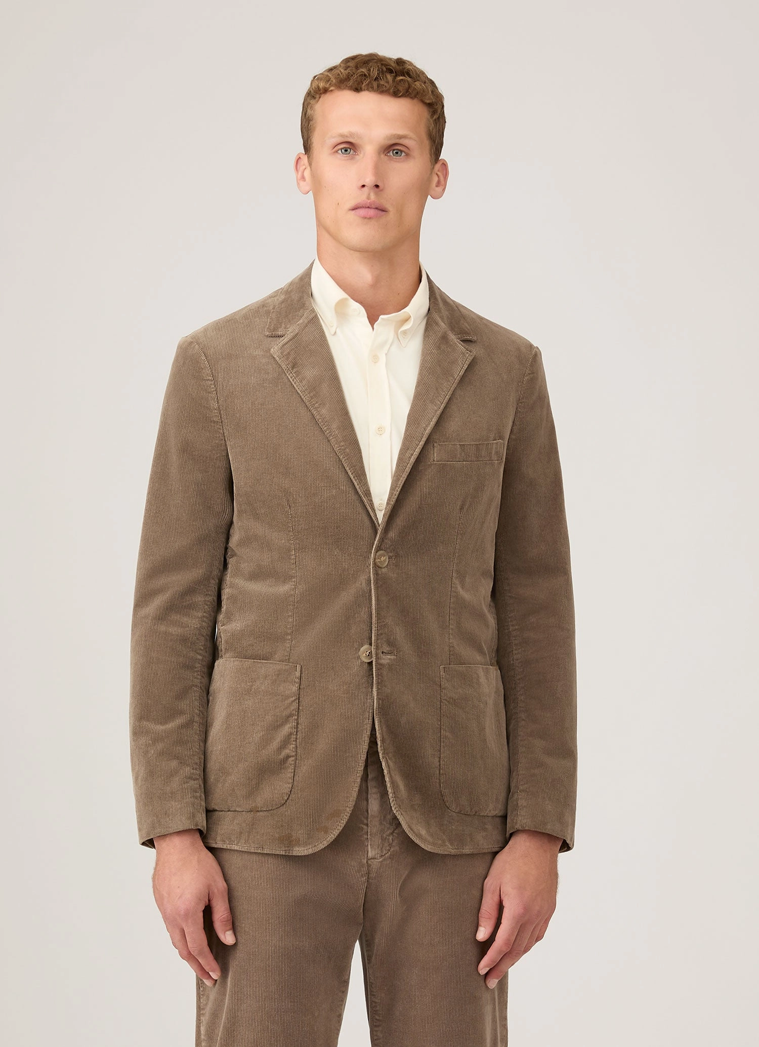 Men's Corduroy Blazer in Bark Casual Layering