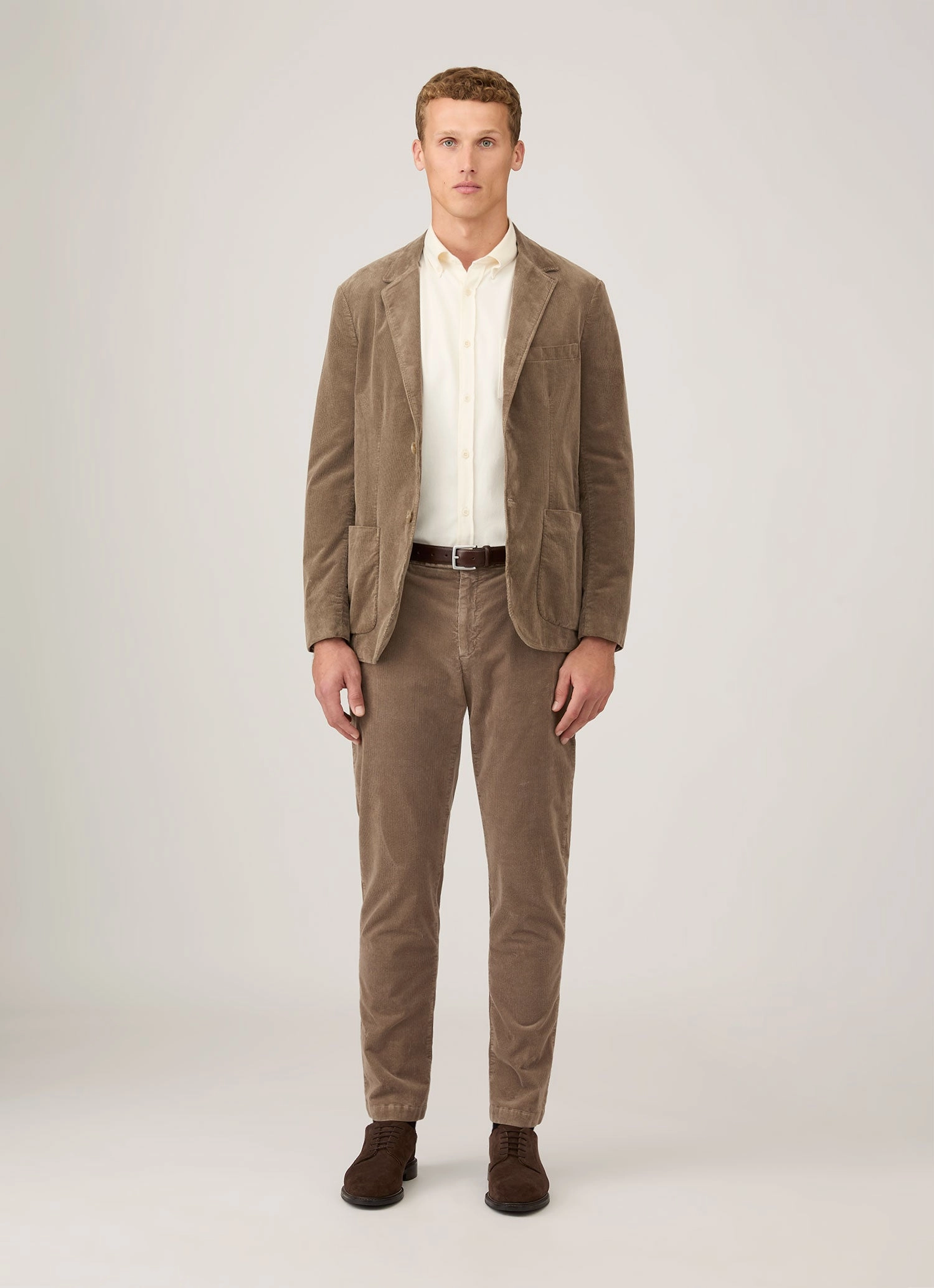 Men's Corduroy Blazer in Bark Casual Layering