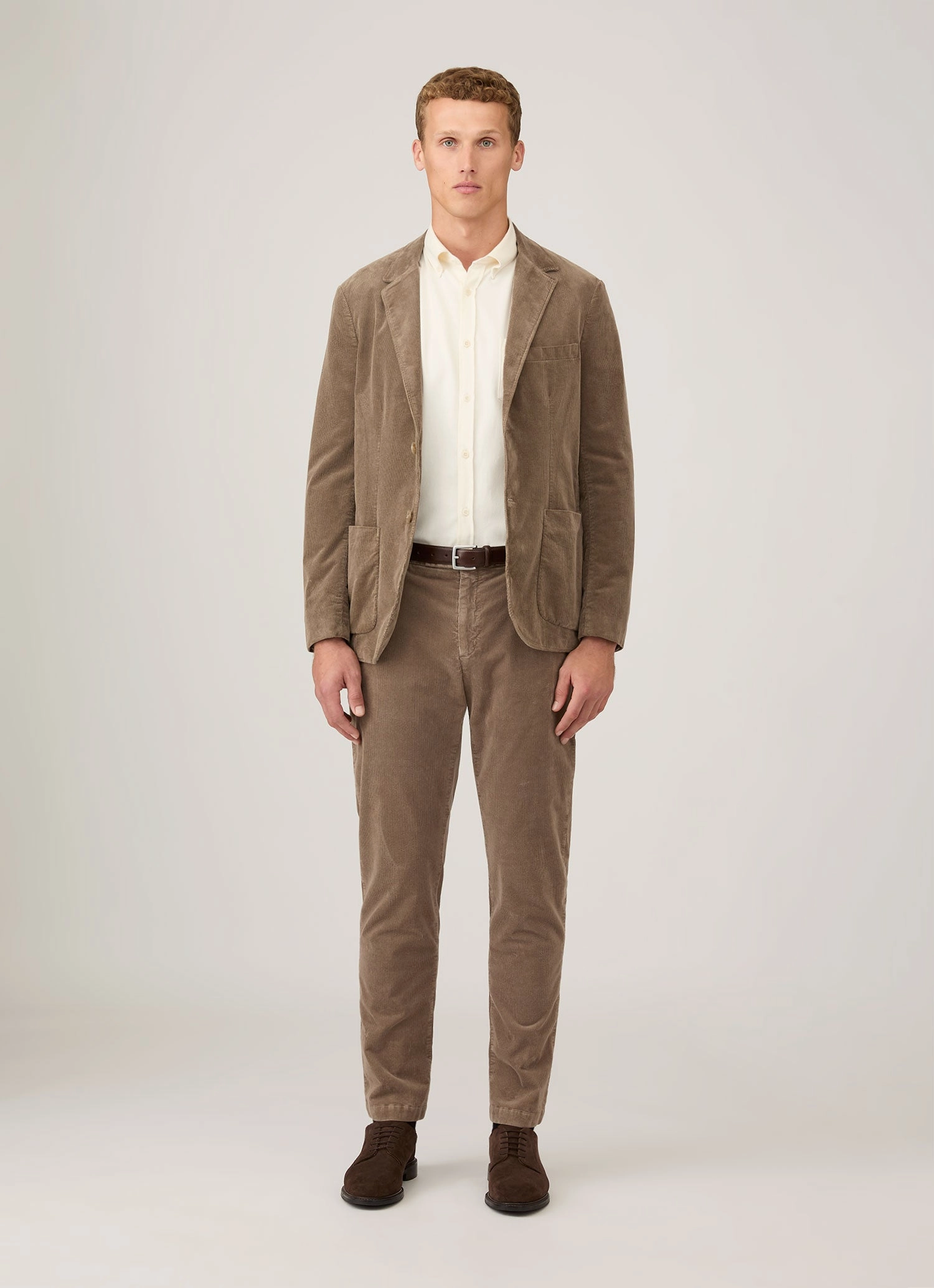 Men's Corduroy Blazer in Bark Casual Layering
