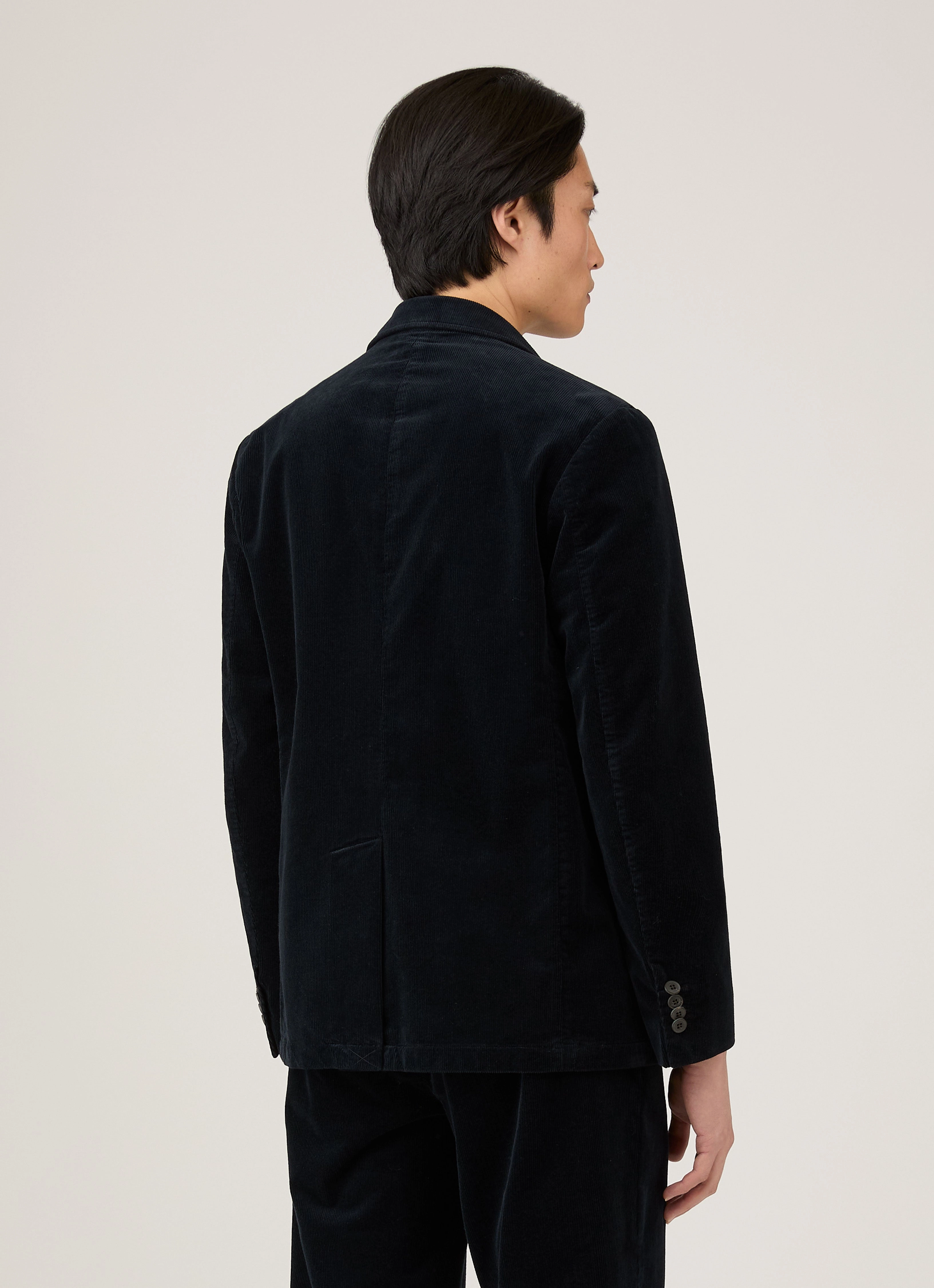 Men's Corduroy Blazer in Navy Draft Proof