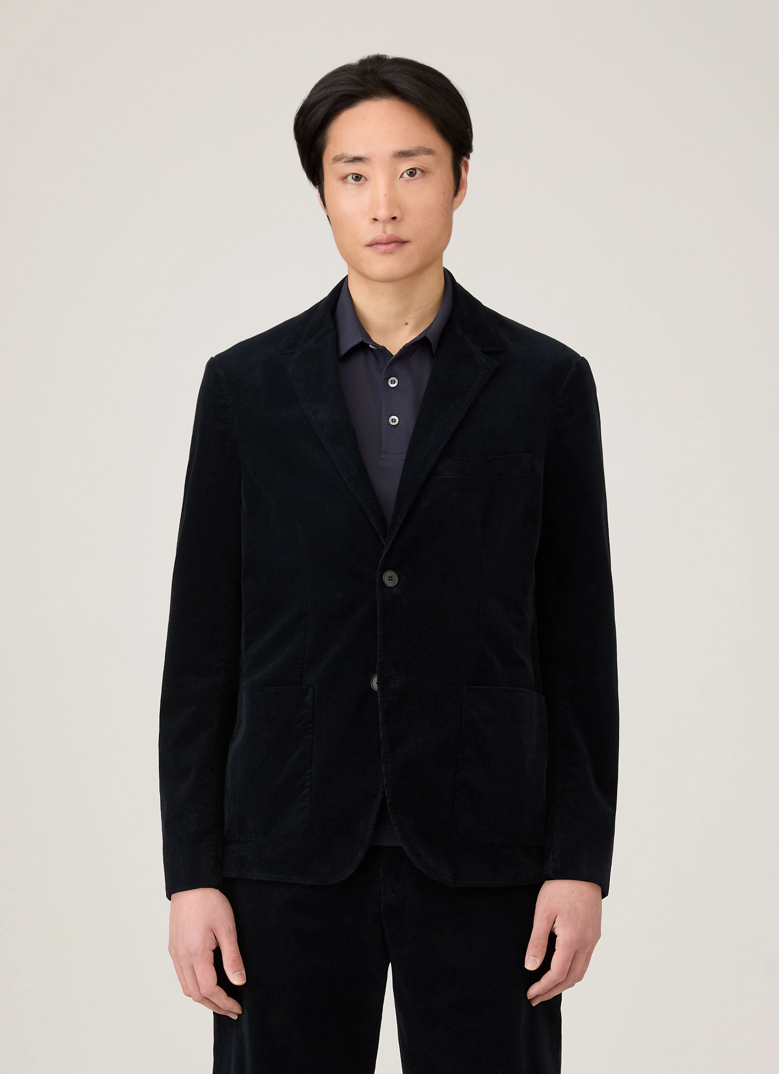 Men's Corduroy Blazer in Navy Draft Proof