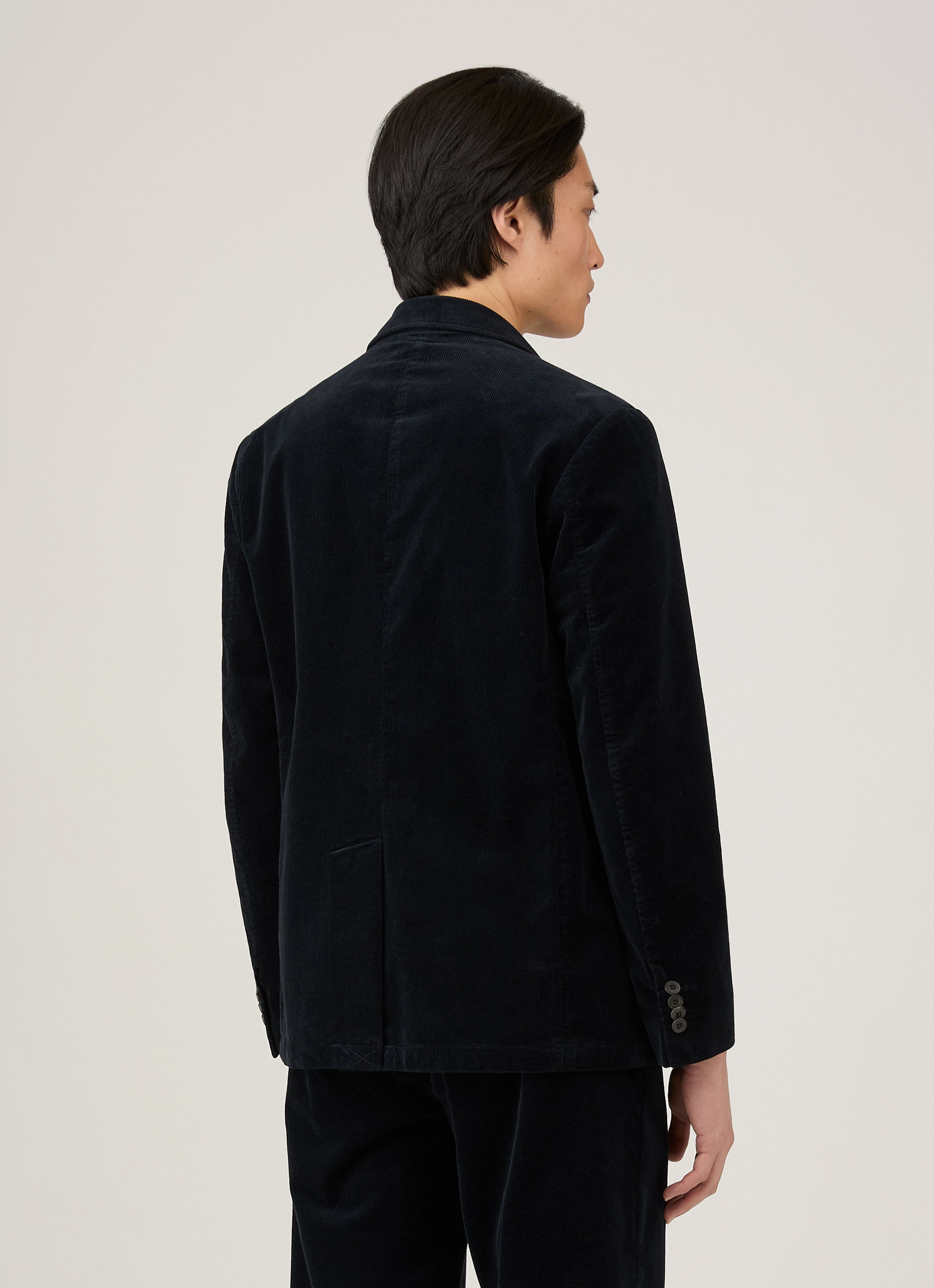 Men's Corduroy Blazer in Navy Draft Proof