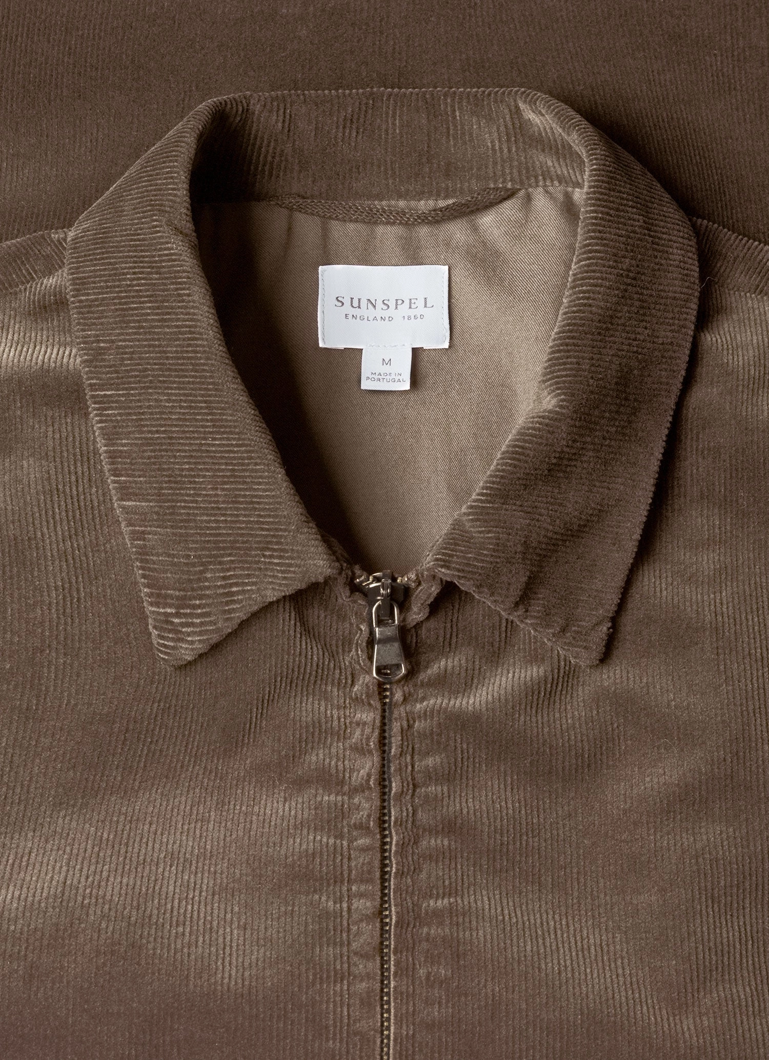 Men's Corduroy Harrington Jacket in Bark Convertible Style