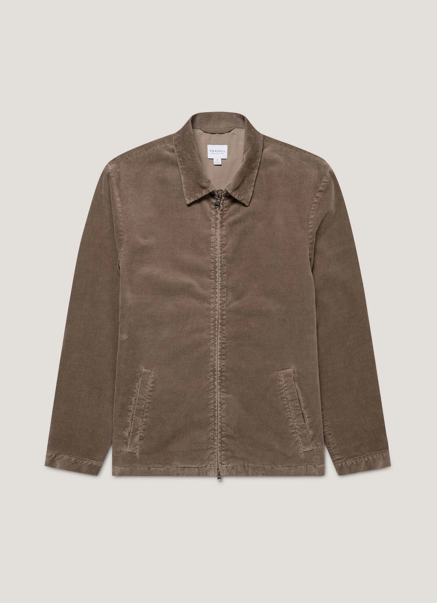 Mark Style Men's Corduroy Harrington Jacket in Bark