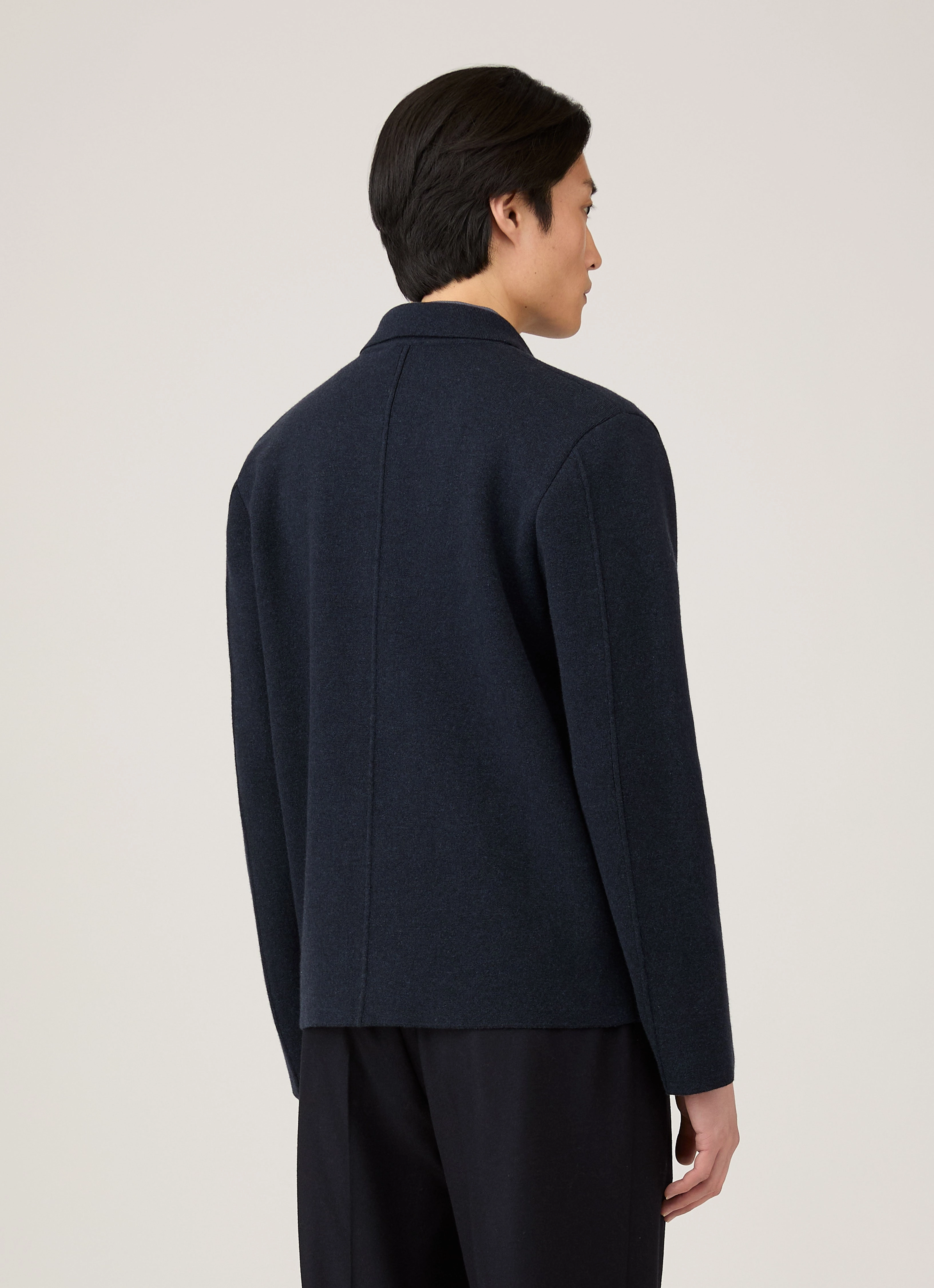 Men's Double Faced Jacket in Navy Anti-pilling