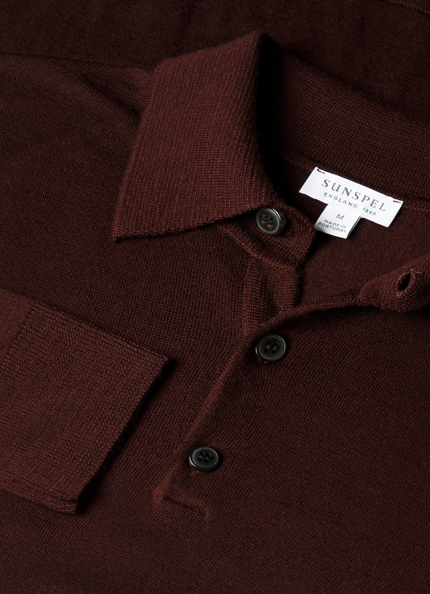 Men's Extra-Fine Merino Polo Shirt in Bakelite Dynamic Cut