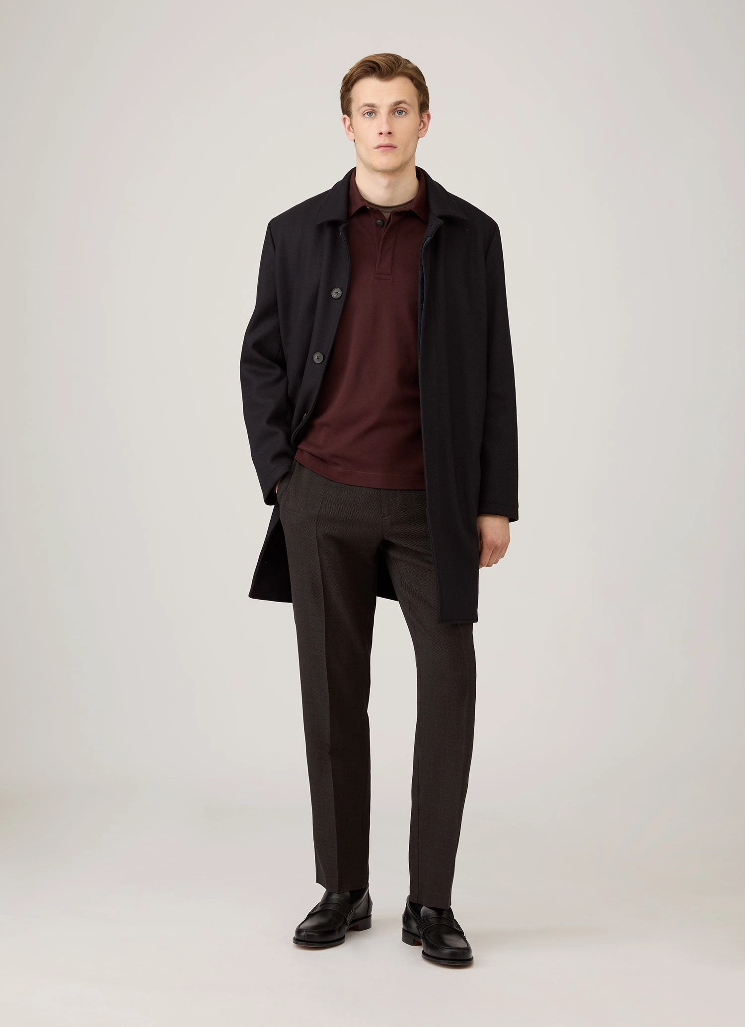 Men's Heavyweight Rugby Polo Shirt in Bakelite Essential Style