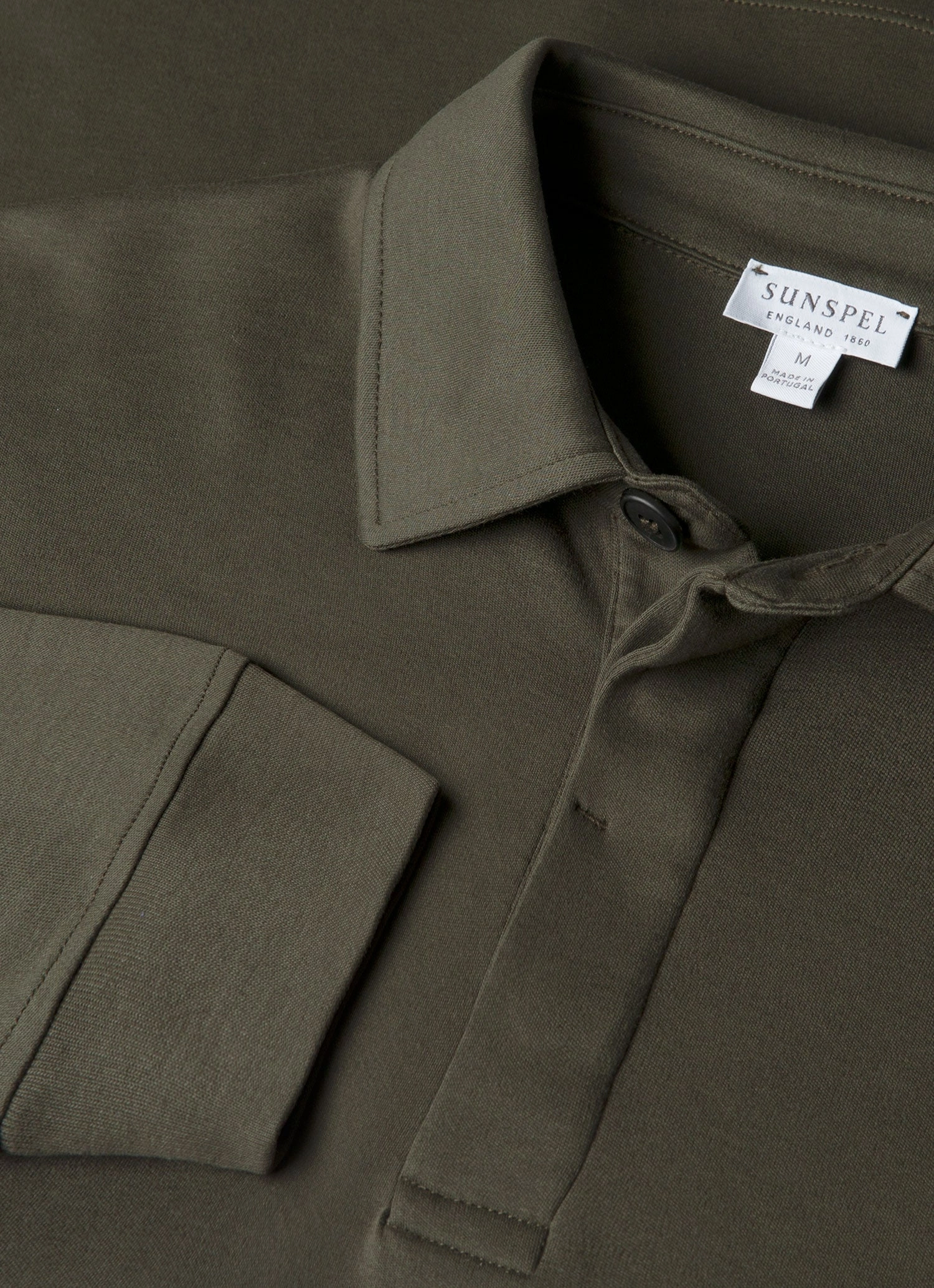 Men's Heavyweight Rugby Polo Shirt in Dark Green Work Casual