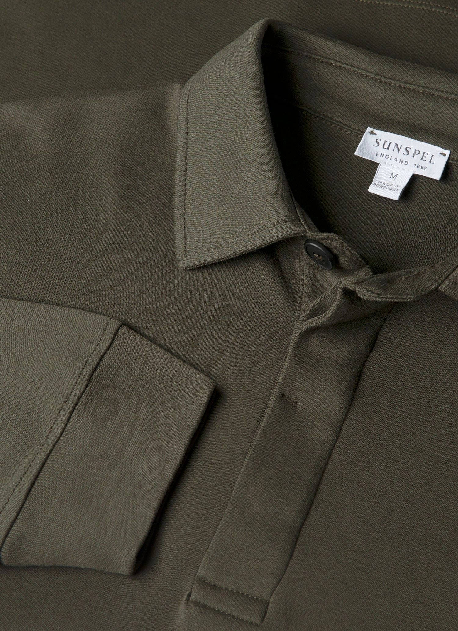 Men's Heavyweight Rugby Polo Shirt in Dark Green Work Casual