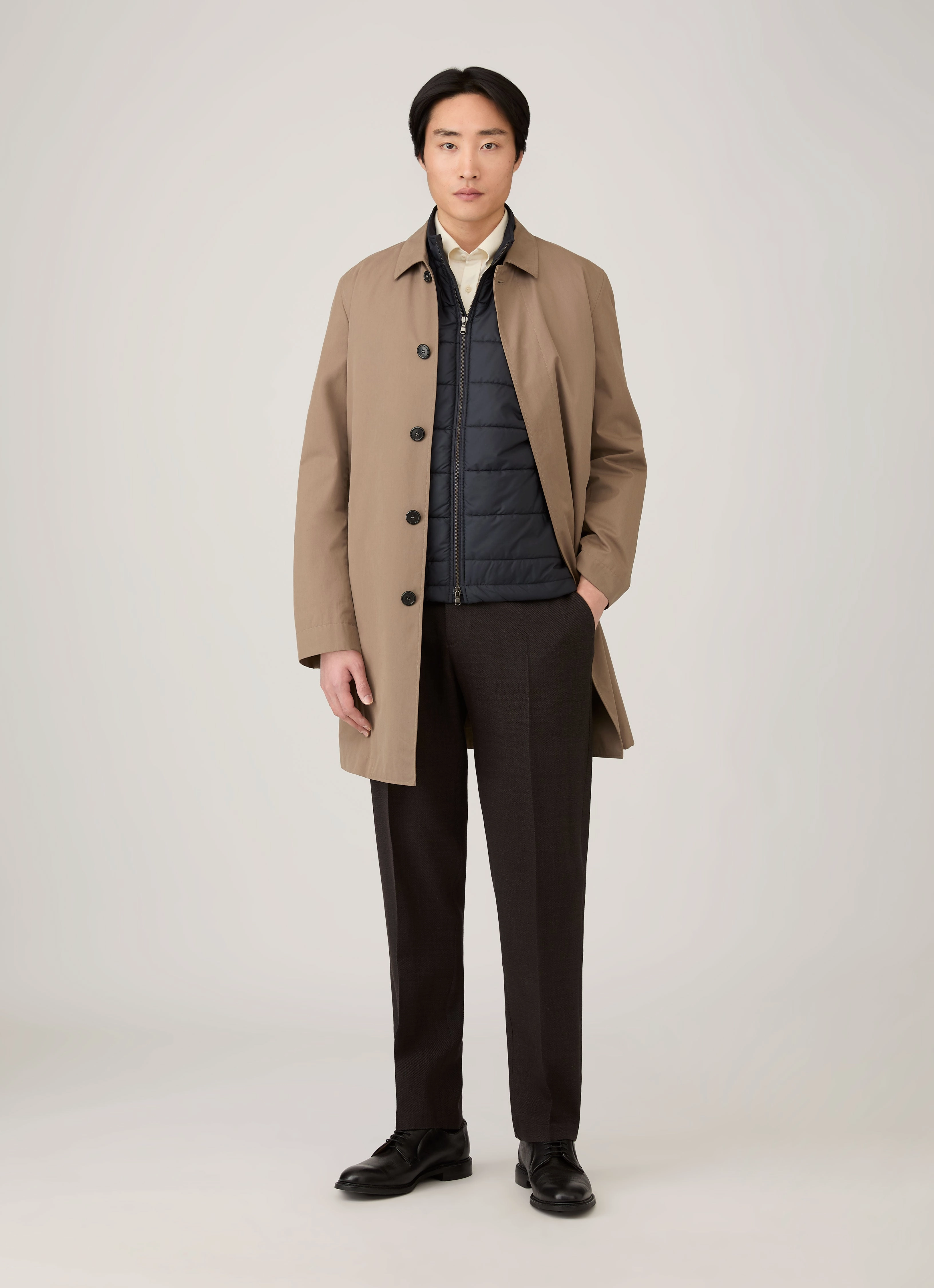 Men's Insulated Gilet in Navy fest snap