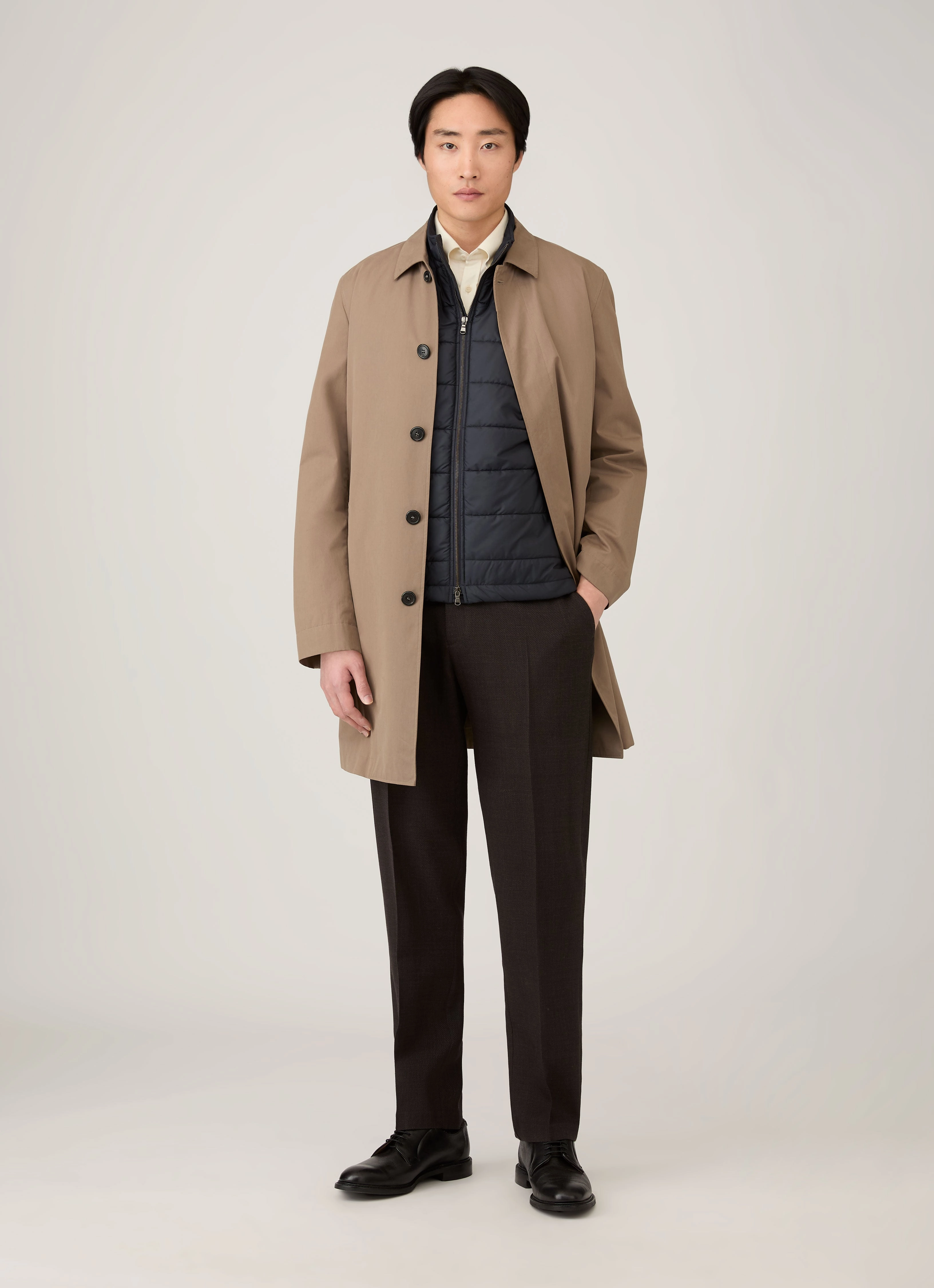 Men's Insulated Gilet in Navy fest snap