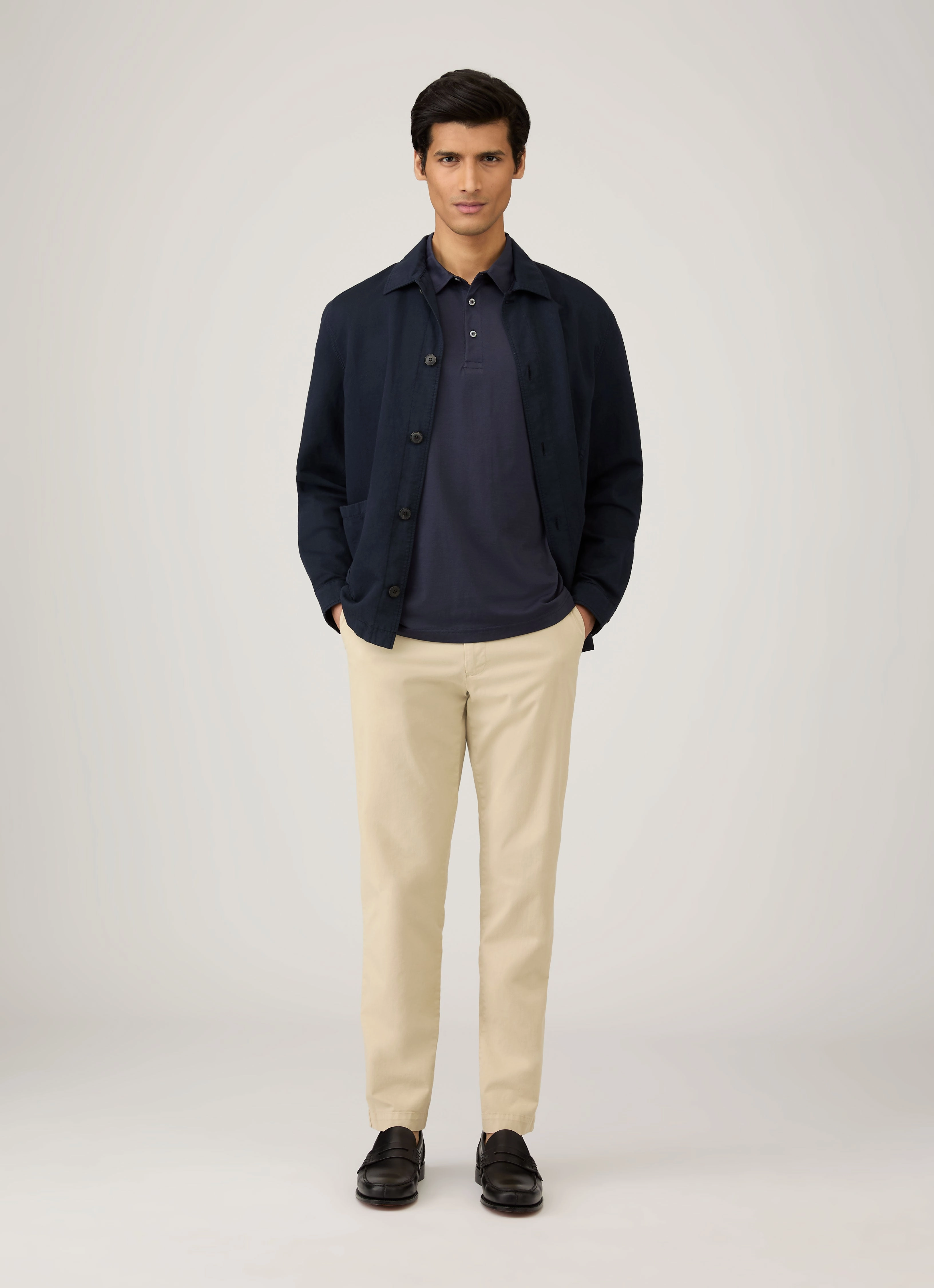 Men's Jersey Classic Polo Shirt in Navy Everyday Clothing