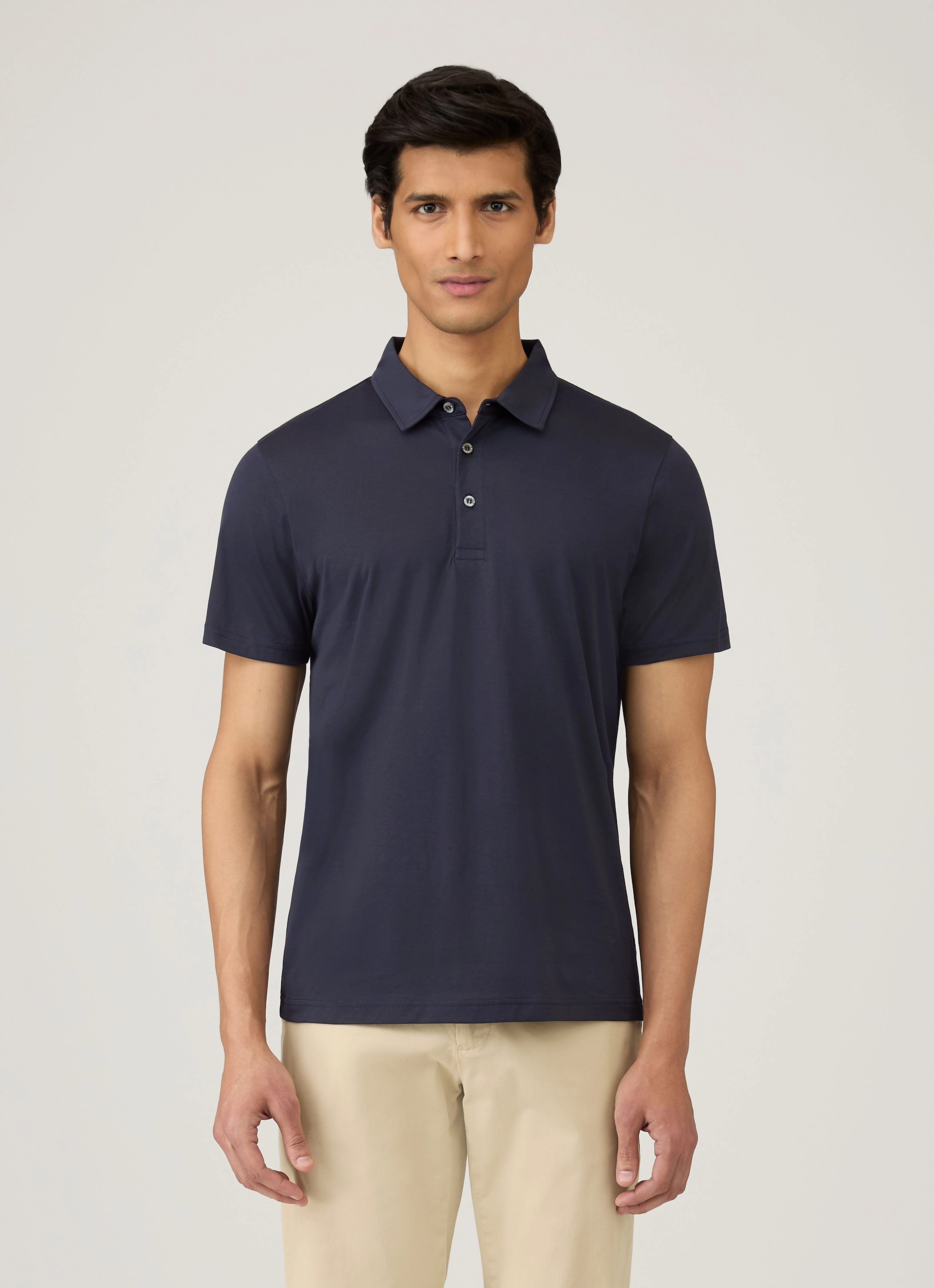 Men's Jersey Classic Polo Shirt in Navy Everyday Clothing