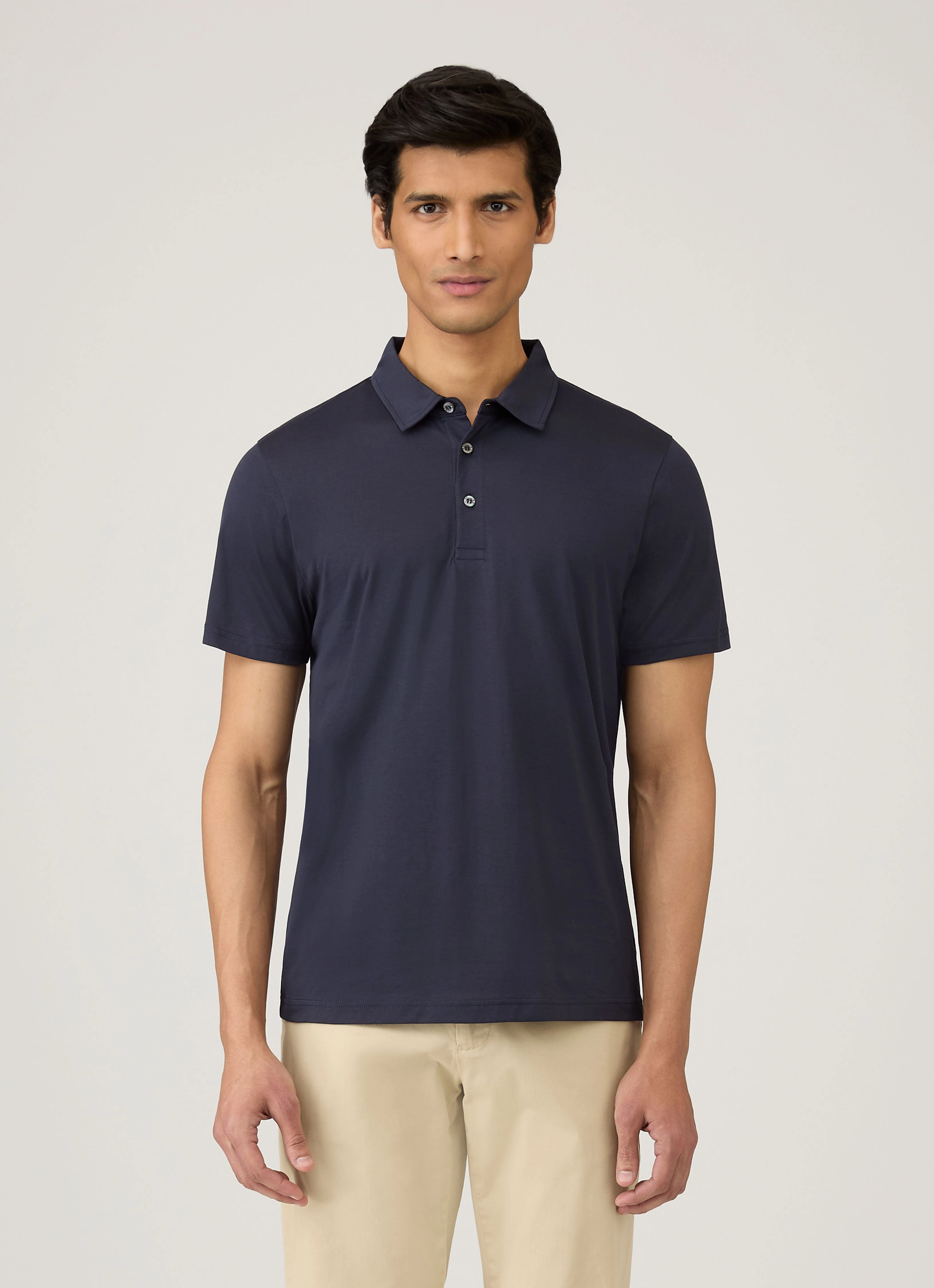 Men's Jersey Classic Polo Shirt in Navy Everyday Clothing