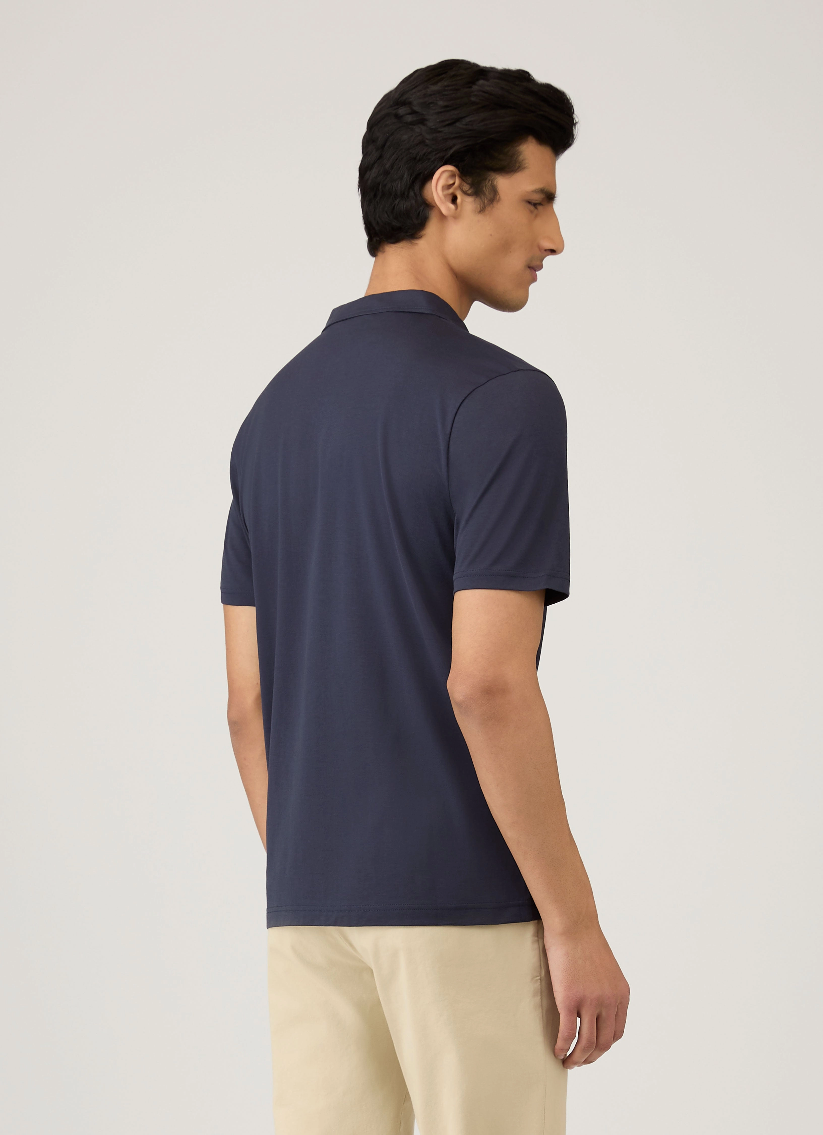 Men's Jersey Classic Polo Shirt in Navy Everyday Clothing