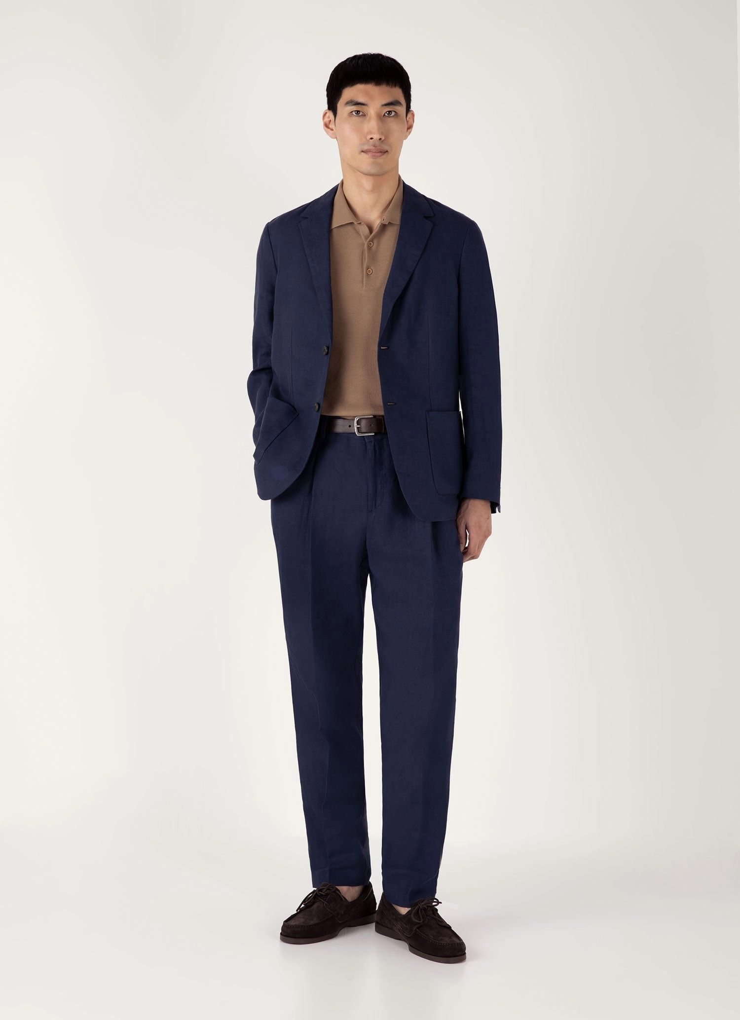 Men's Knit Polo Shirt in Dune Soft Edition Summer