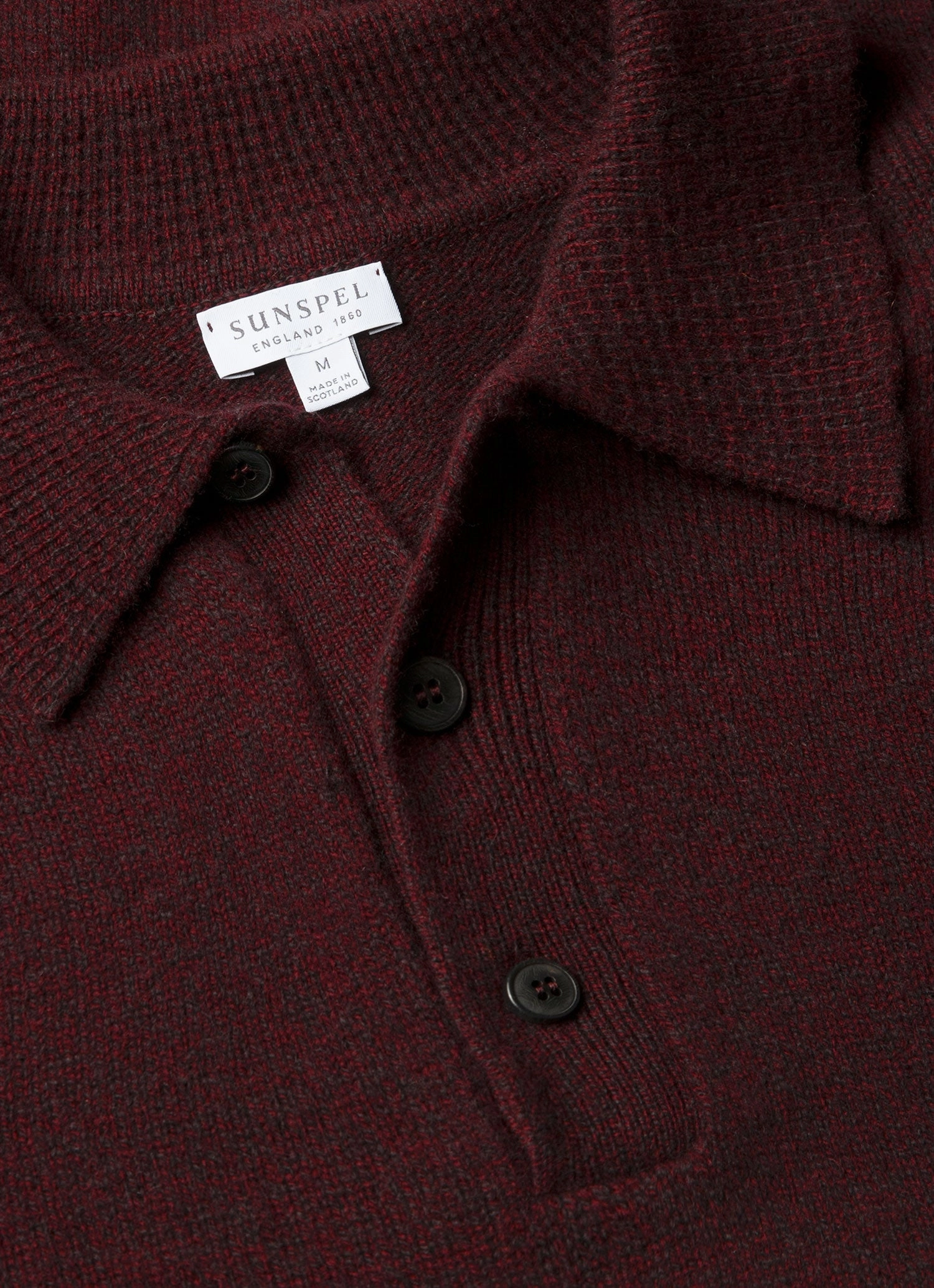 Men's Lambswool Polo Shirt in Bakelite Twist Bold Choice Relax