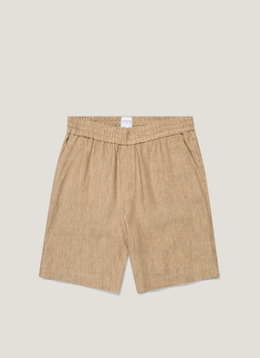Premium shorts for outdoor use Flexible-fit shorts Men's Linen Drawstring Short in Dune Melange