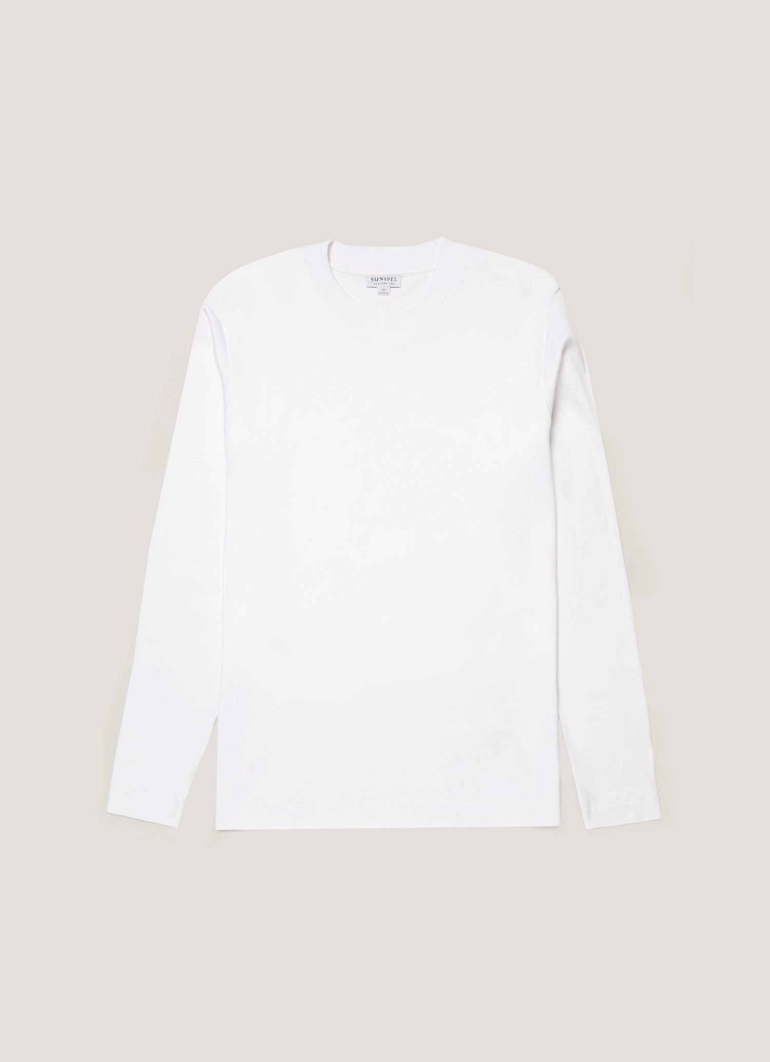 Travel Casual Men's Long Sleeve Heavyweight T-shirt in White