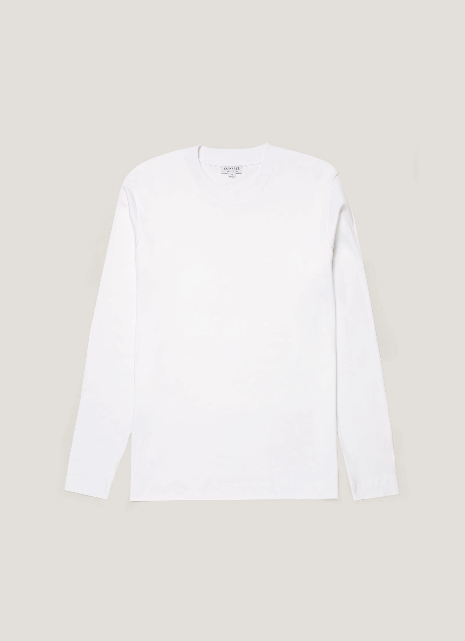 Everyday essential top Minimal Street Style Men's Long Sleeve Heavyweight T-shirt in White