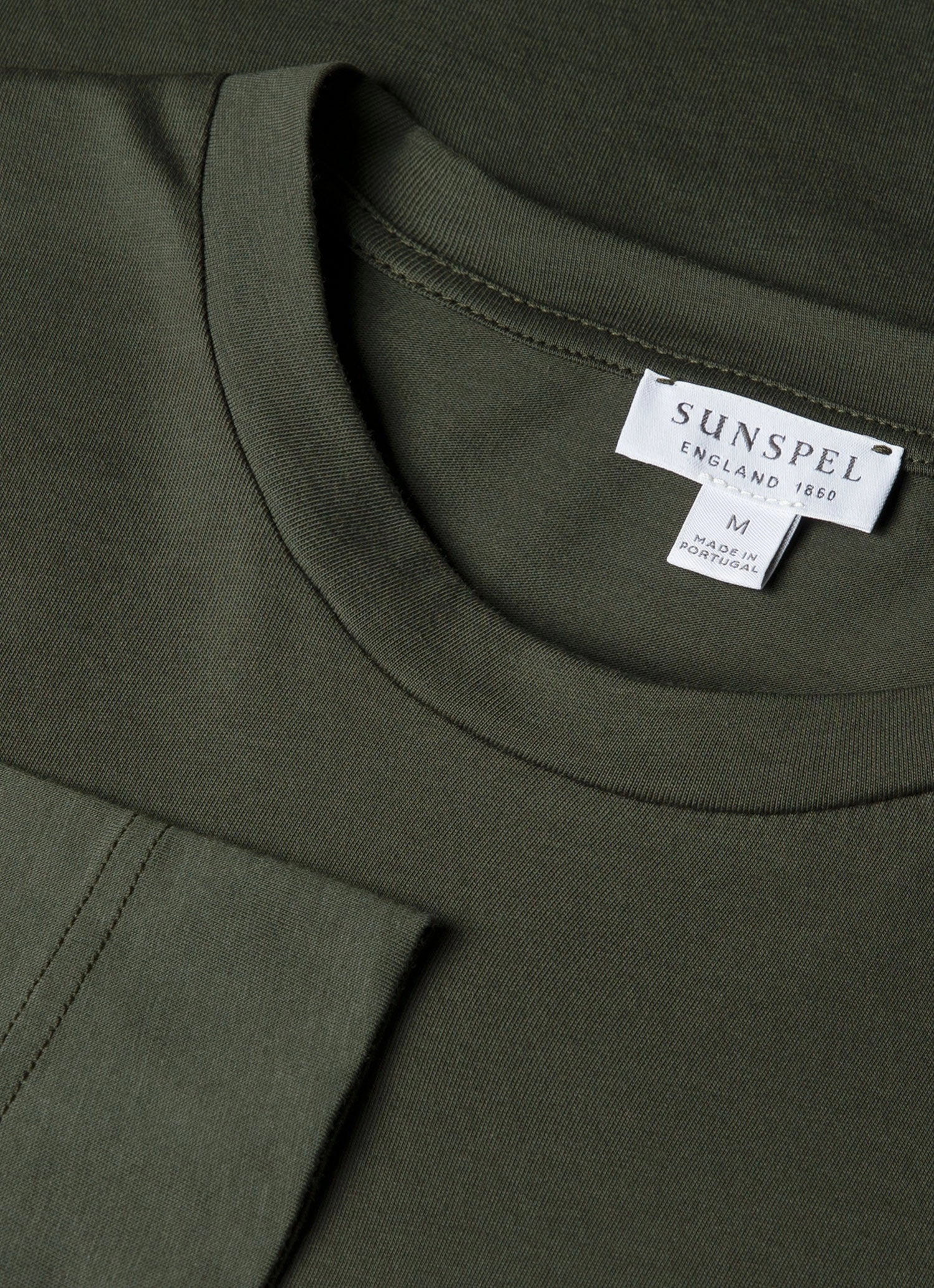 Men's Long Sleeve Riviera Midweight T-shirt in Dark Green Soft Trend