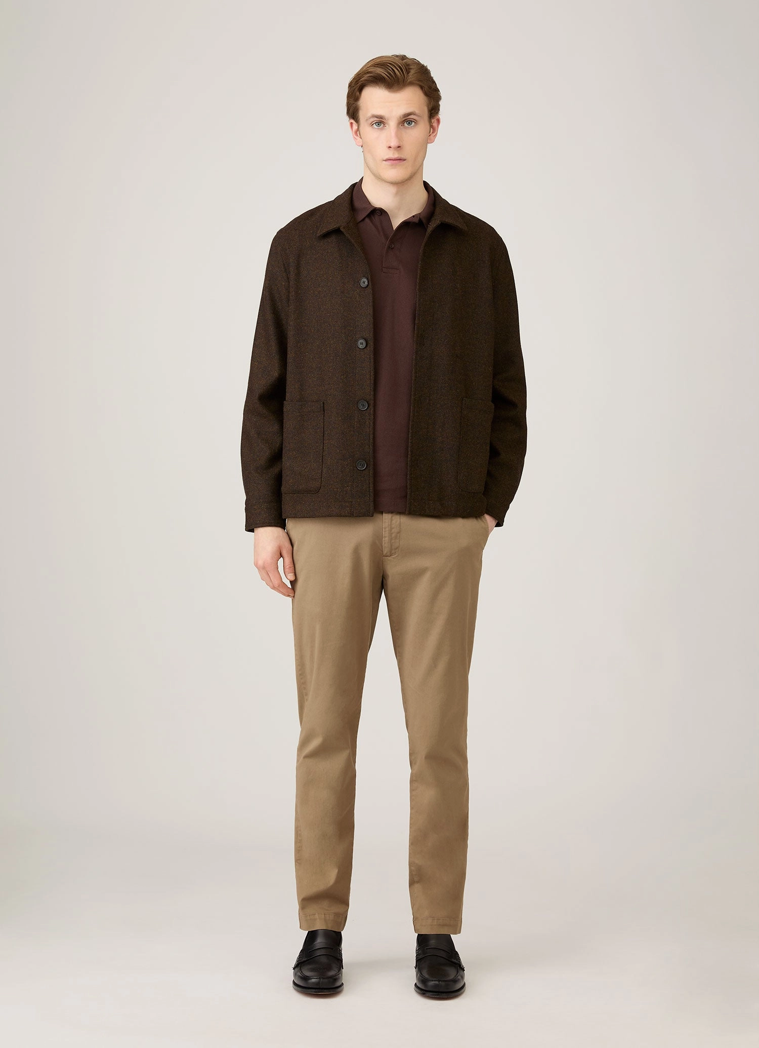 Men's Long Sleeve Riviera Polo Shirt in Bakelite Durable Profile