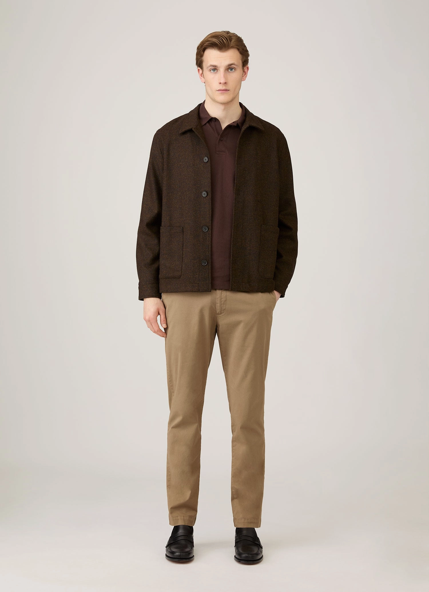 Men's Long Sleeve Riviera Polo Shirt in Bakelite Durable Profile