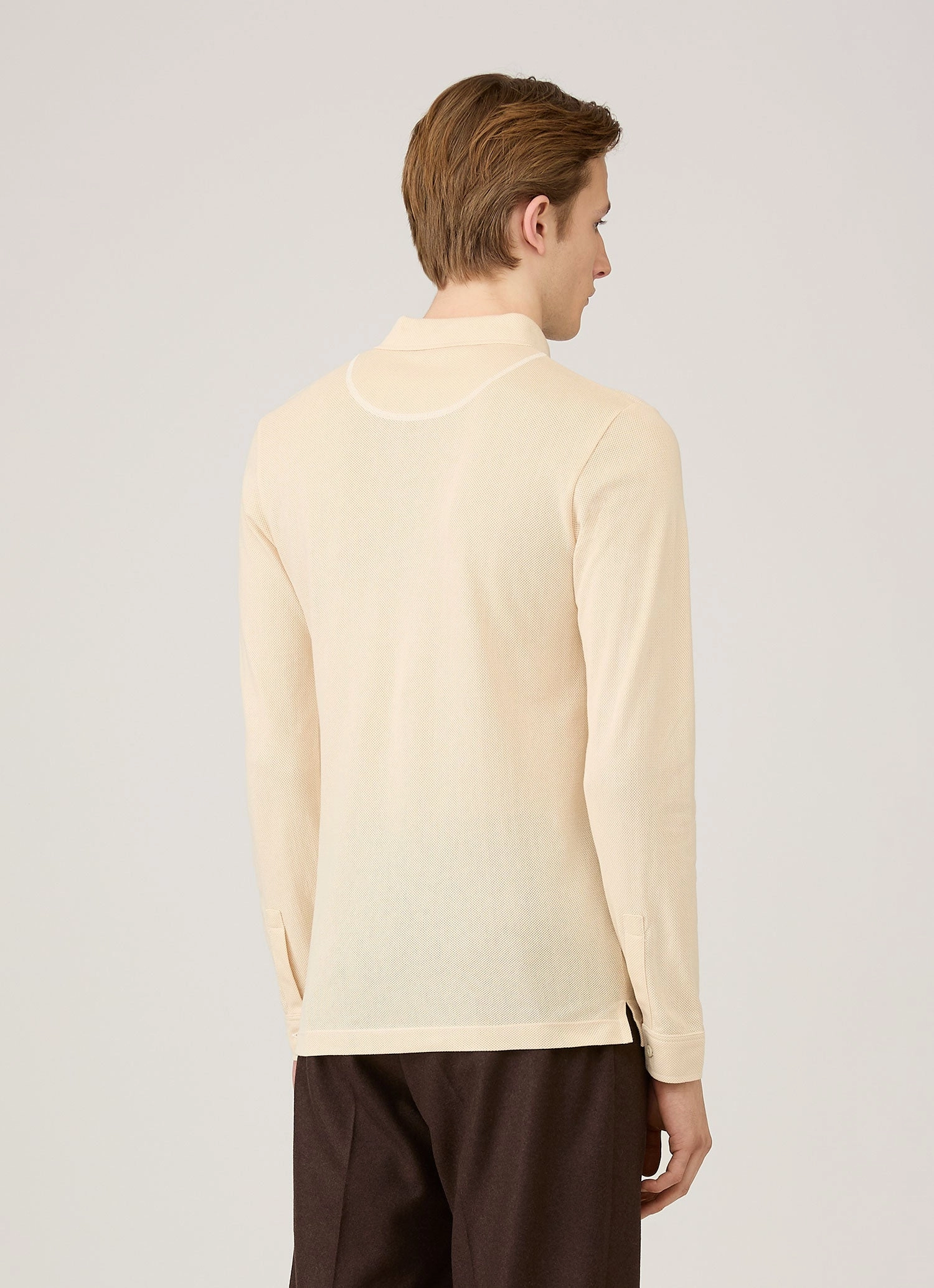 Men's Long Sleeve Riviera Polo Shirt in Undyed Comfort Edition Summer