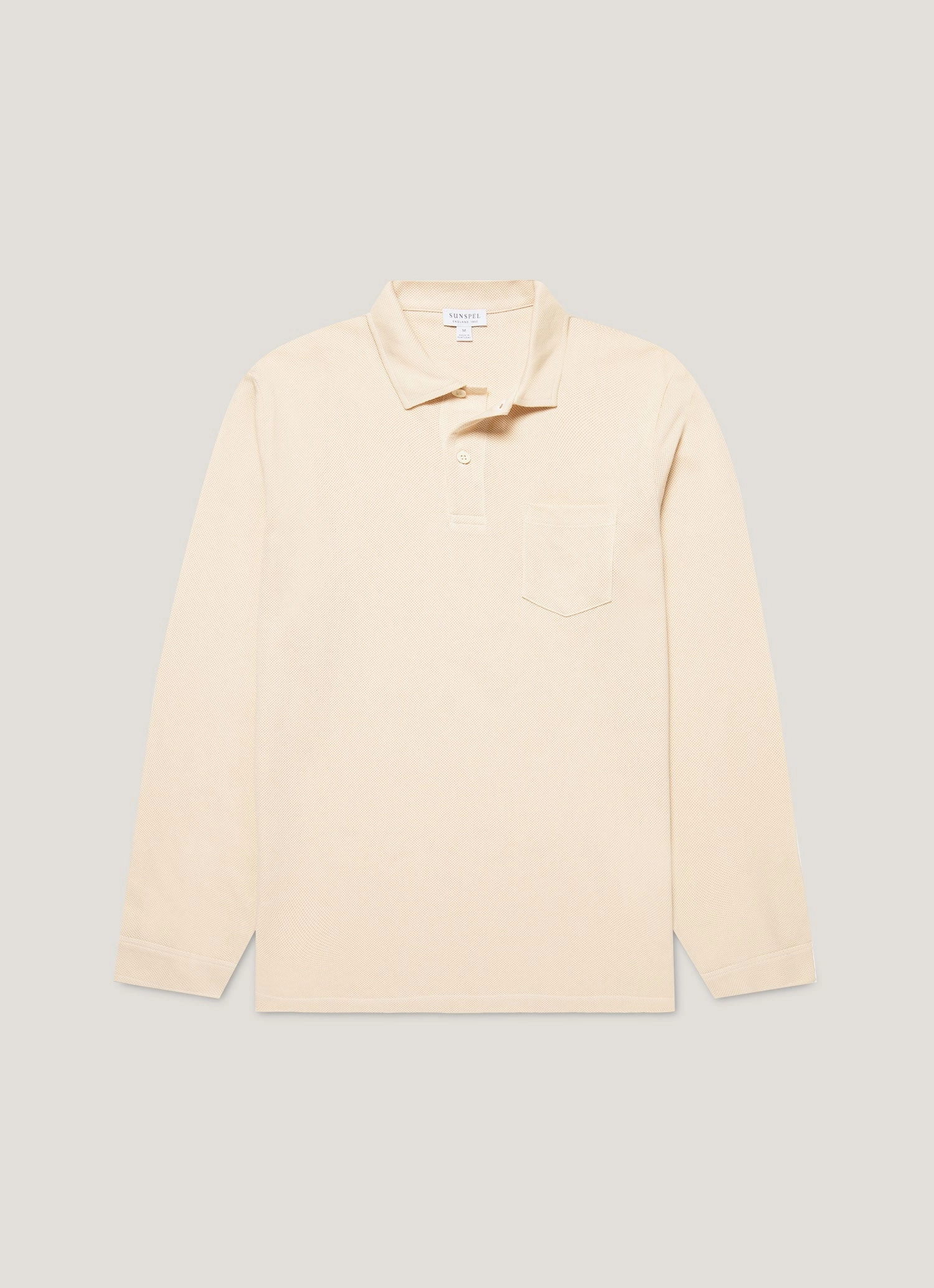 Travel Trend Men's Long Sleeve Riviera Polo Shirt in Undyed