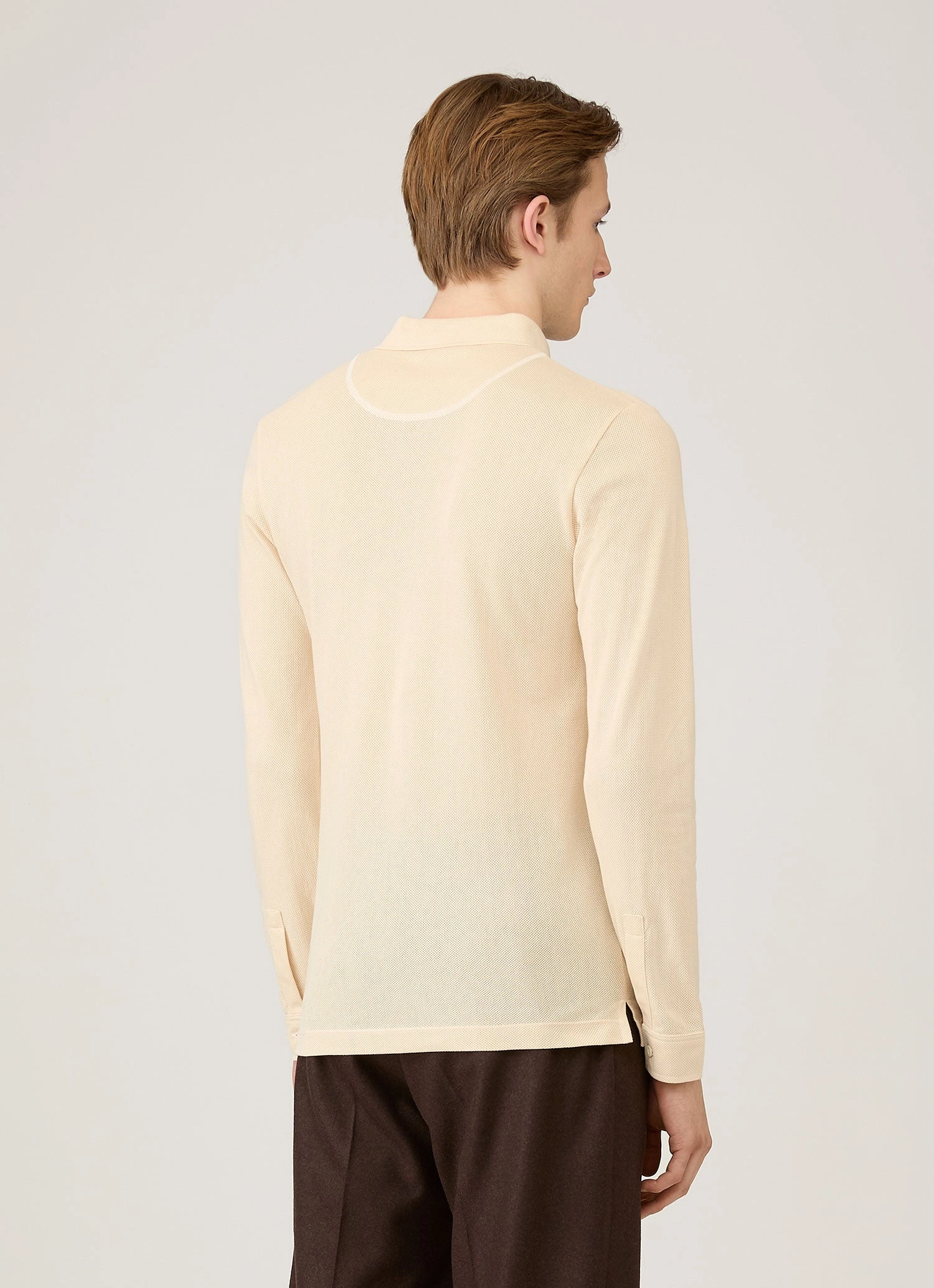 Men's Long Sleeve Riviera Polo Shirt in Undyed Comfort Edition Summer