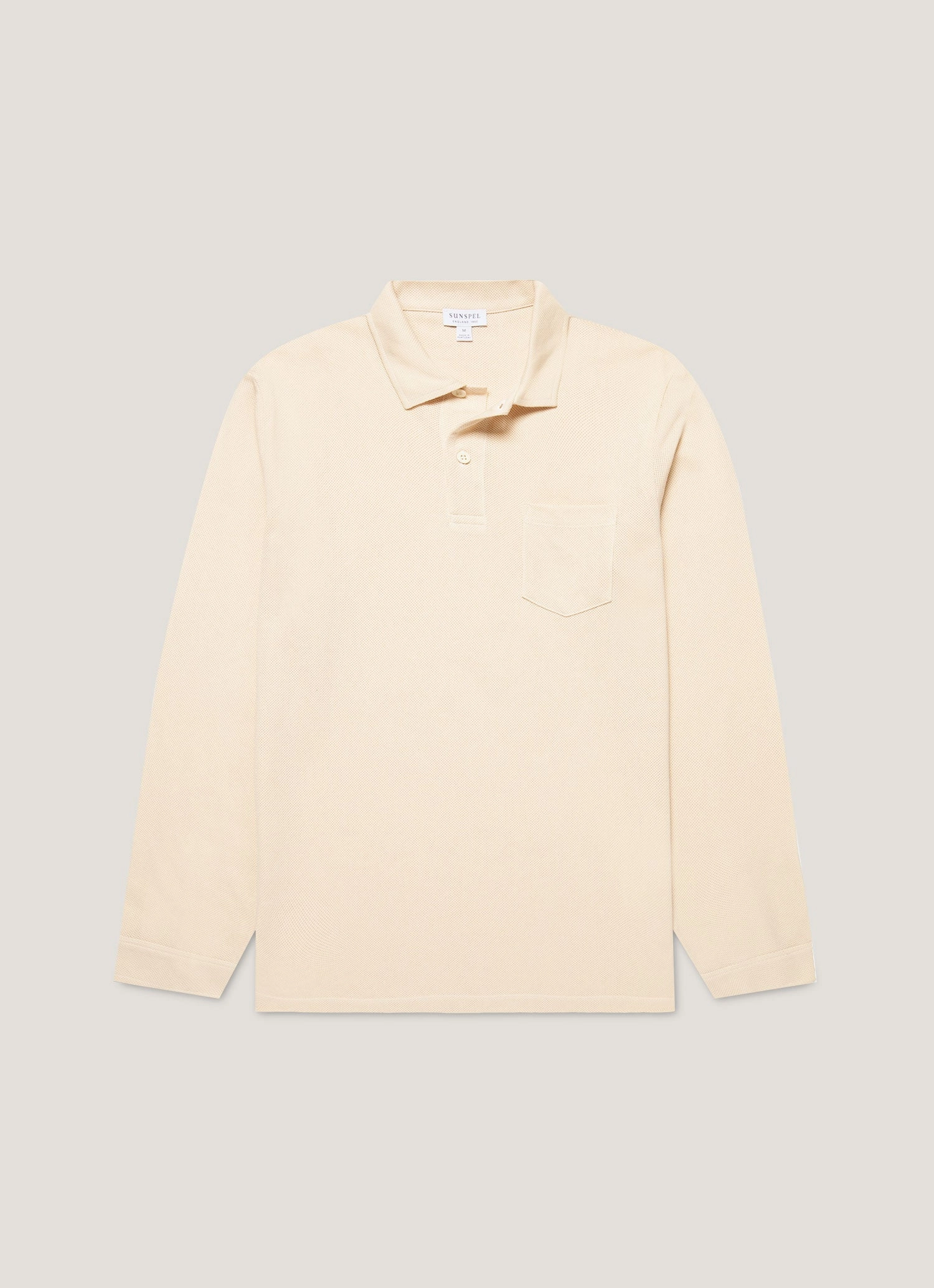 Men's Long Sleeve Riviera Polo Shirt in Undyed Timeless Travel Look