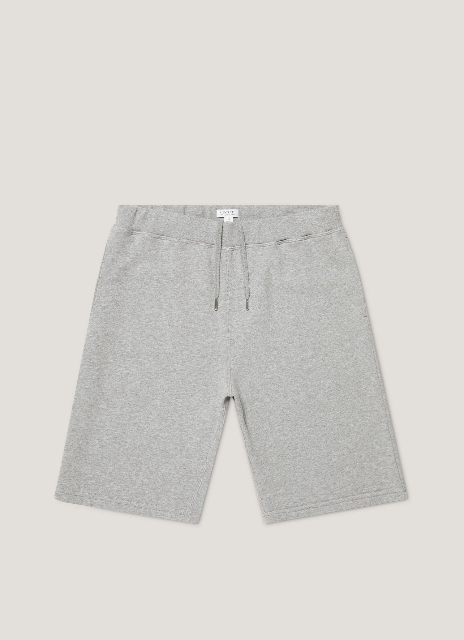 Men's Loopback Shorts in Grey Melange Comfortable summer travel shorts Sporty weekend bottomwear