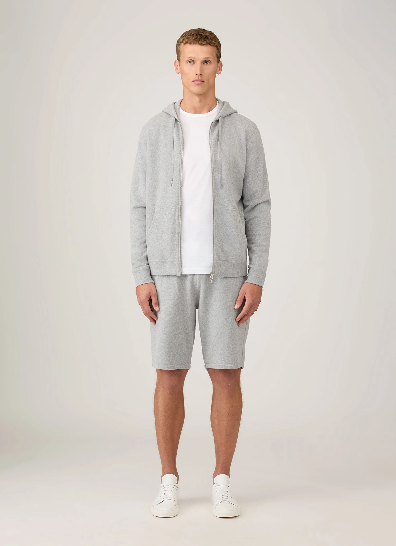Men's Loopback Shorts in Grey Melange Sports fashion