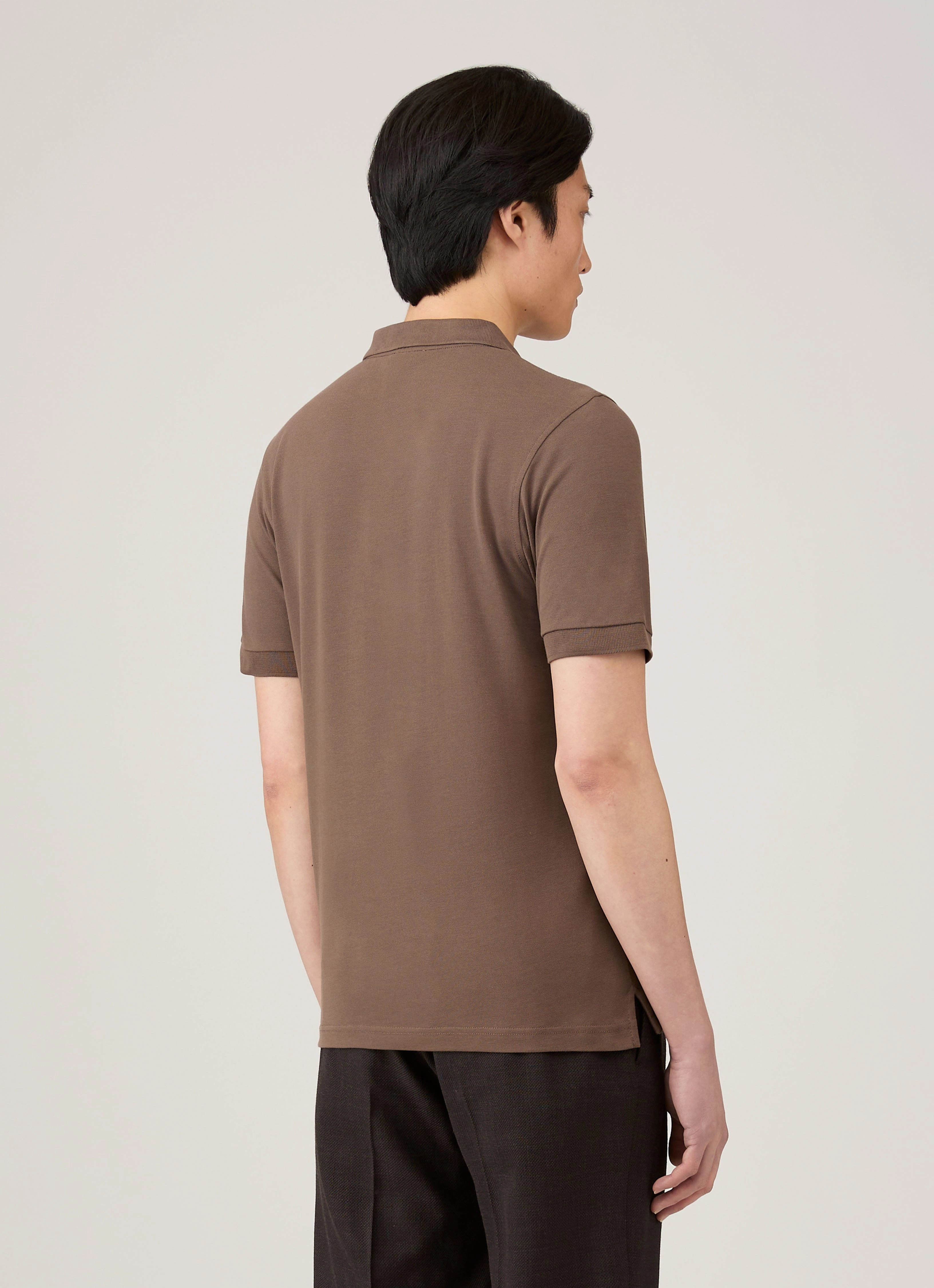Men's Piqu?? Polo Shirt in Bark Original Apparel Travel