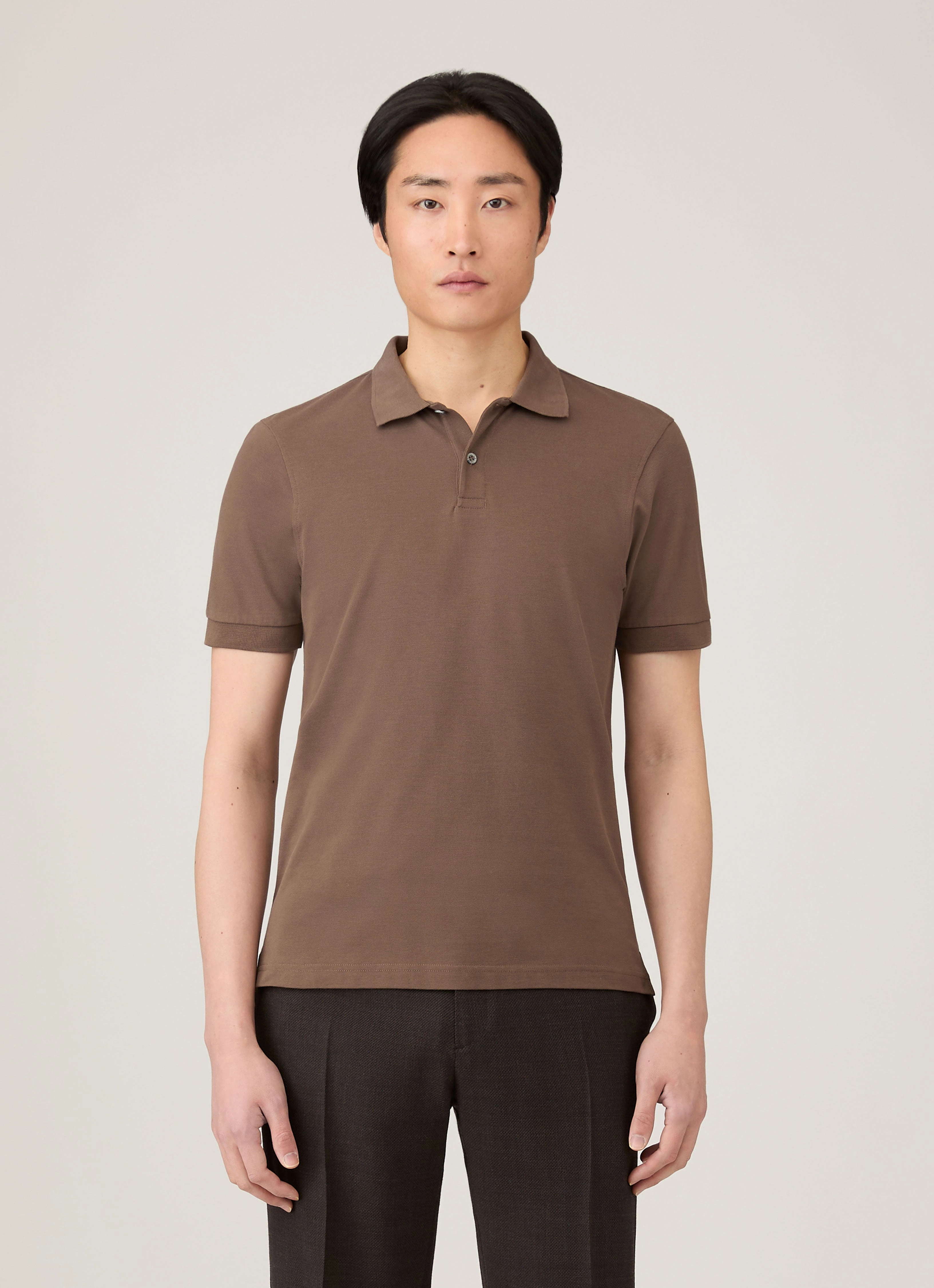 Men's Piqu?? Polo Shirt in Bark Original Apparel Travel