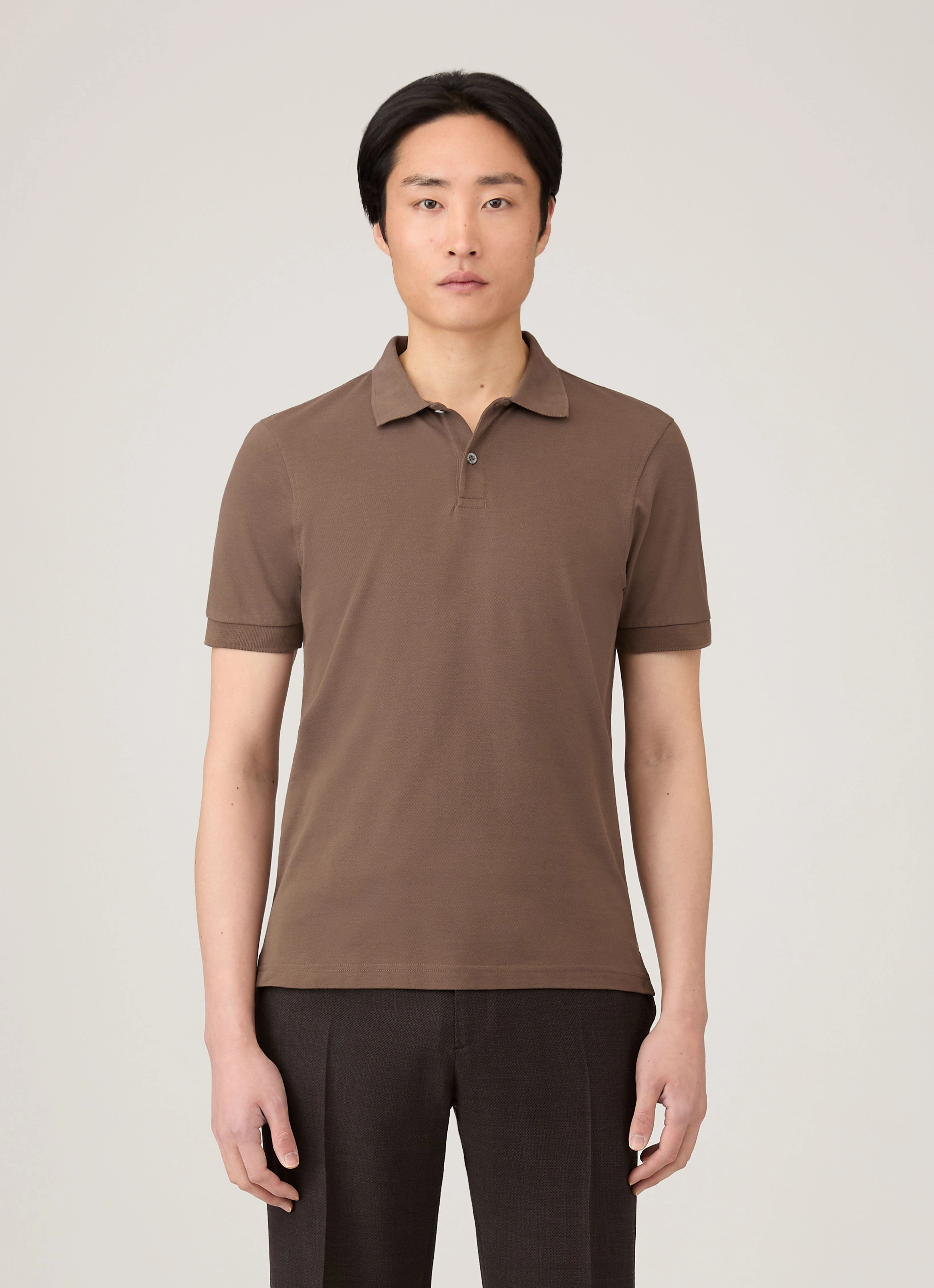 Men's Piqu?? Polo Shirt in Bark Original Apparel Travel