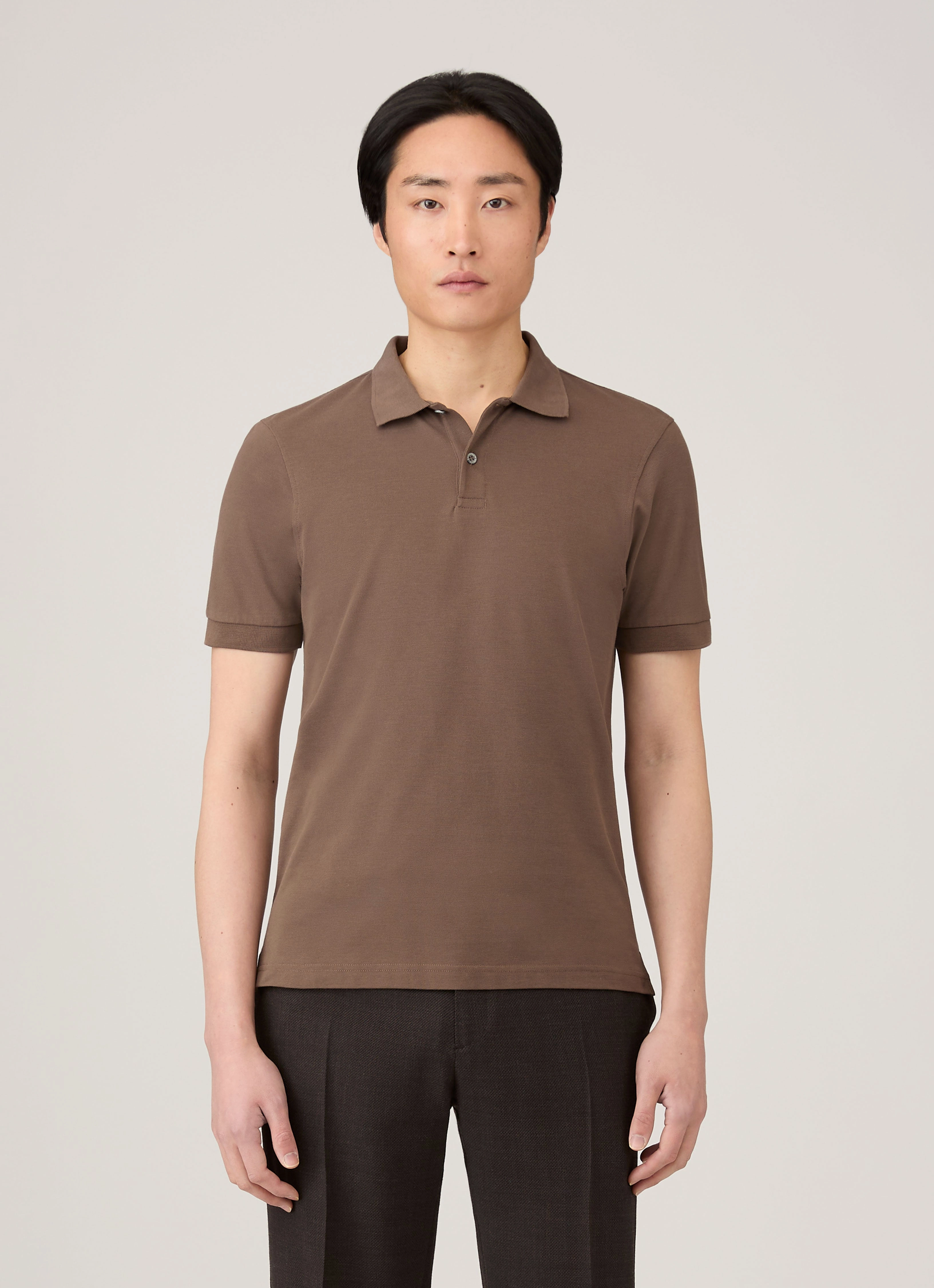 Men's Piqu?? Polo Shirt in Bark Original Apparel Travel