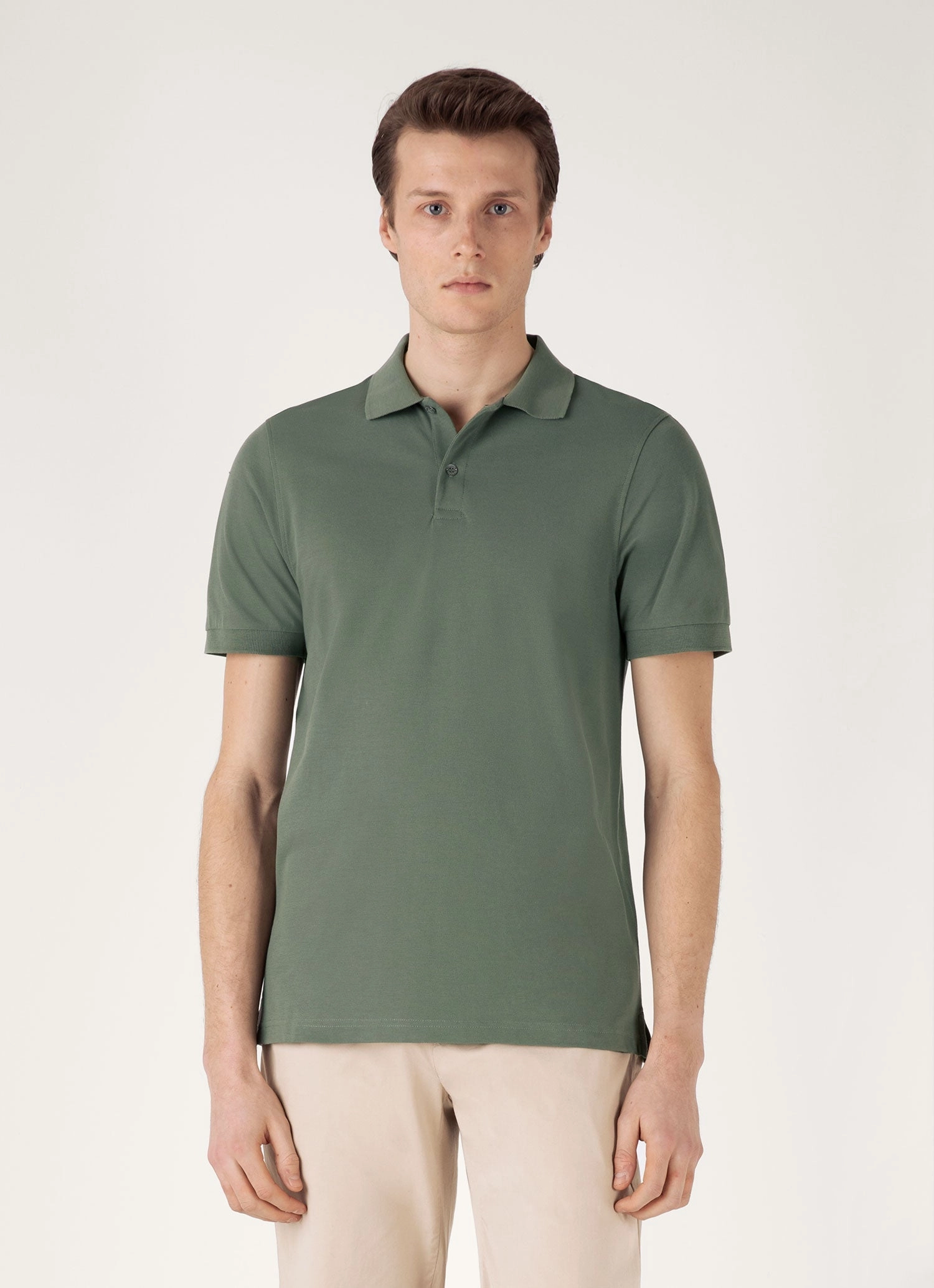 Men's Piqu?? Polo Shirt in Dusk Green Stylish Wear Gym