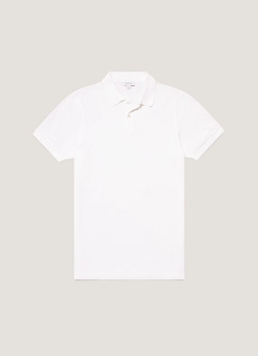Effortless and chic piece Men's Piqu?? Polo Shirt in White